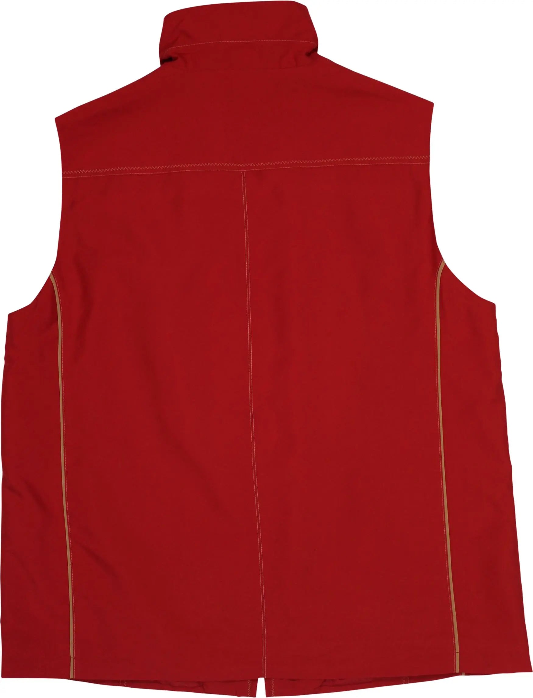 Unknown - Red Sleeveless Jacket- ThriftTale.com - Vintage and second handclothing