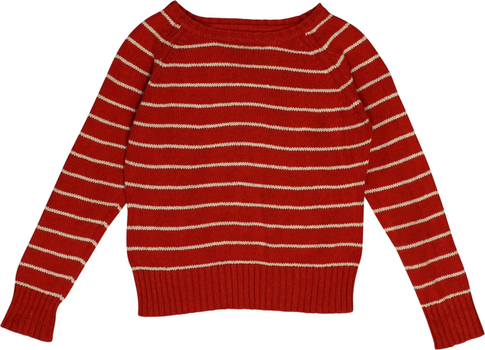 Unknown - Red Striped Sweater- ThriftTale.com - Vintage and second handclothing