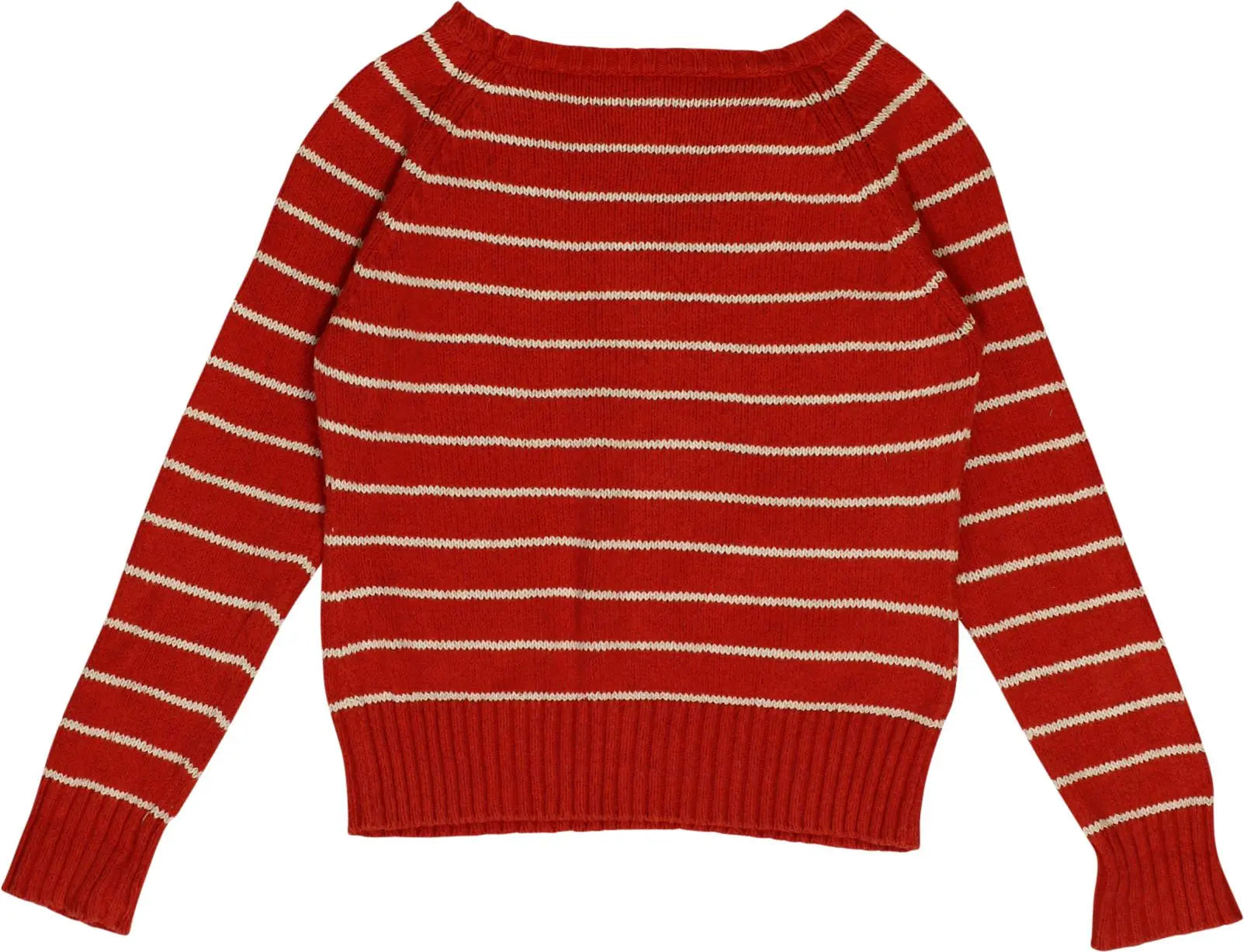Unknown - Red Striped Sweater- ThriftTale.com - Vintage and second handclothing