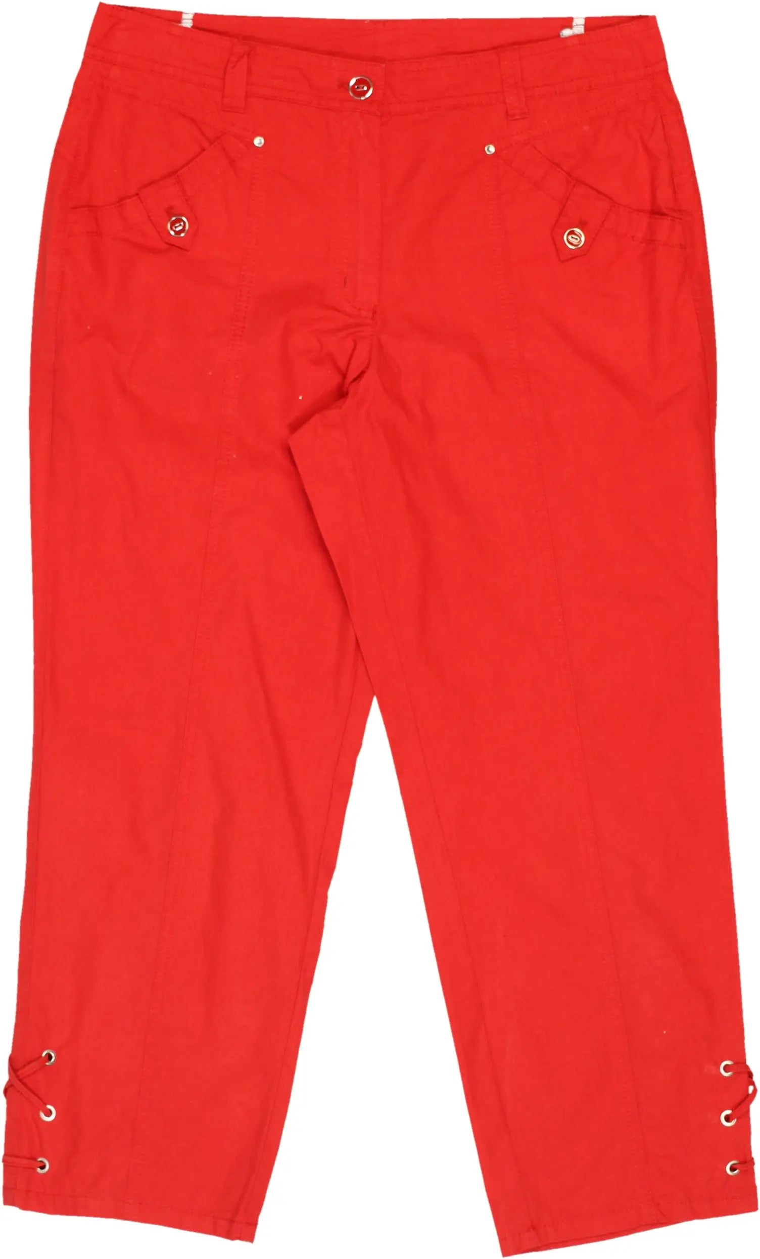 Unknown - Red Trousers- ThriftTale.com - Vintage and second handclothing