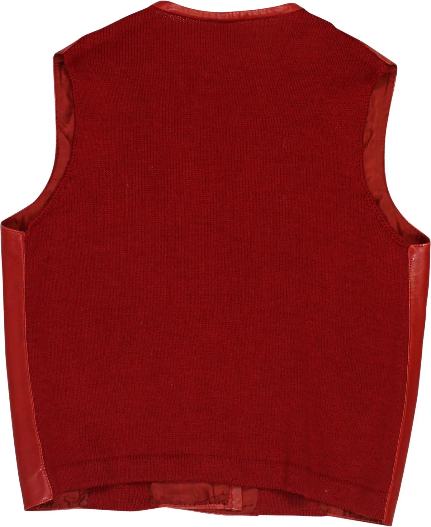 Unknown - Red Waistcoat- ThriftTale.com - Vintage and second handclothing