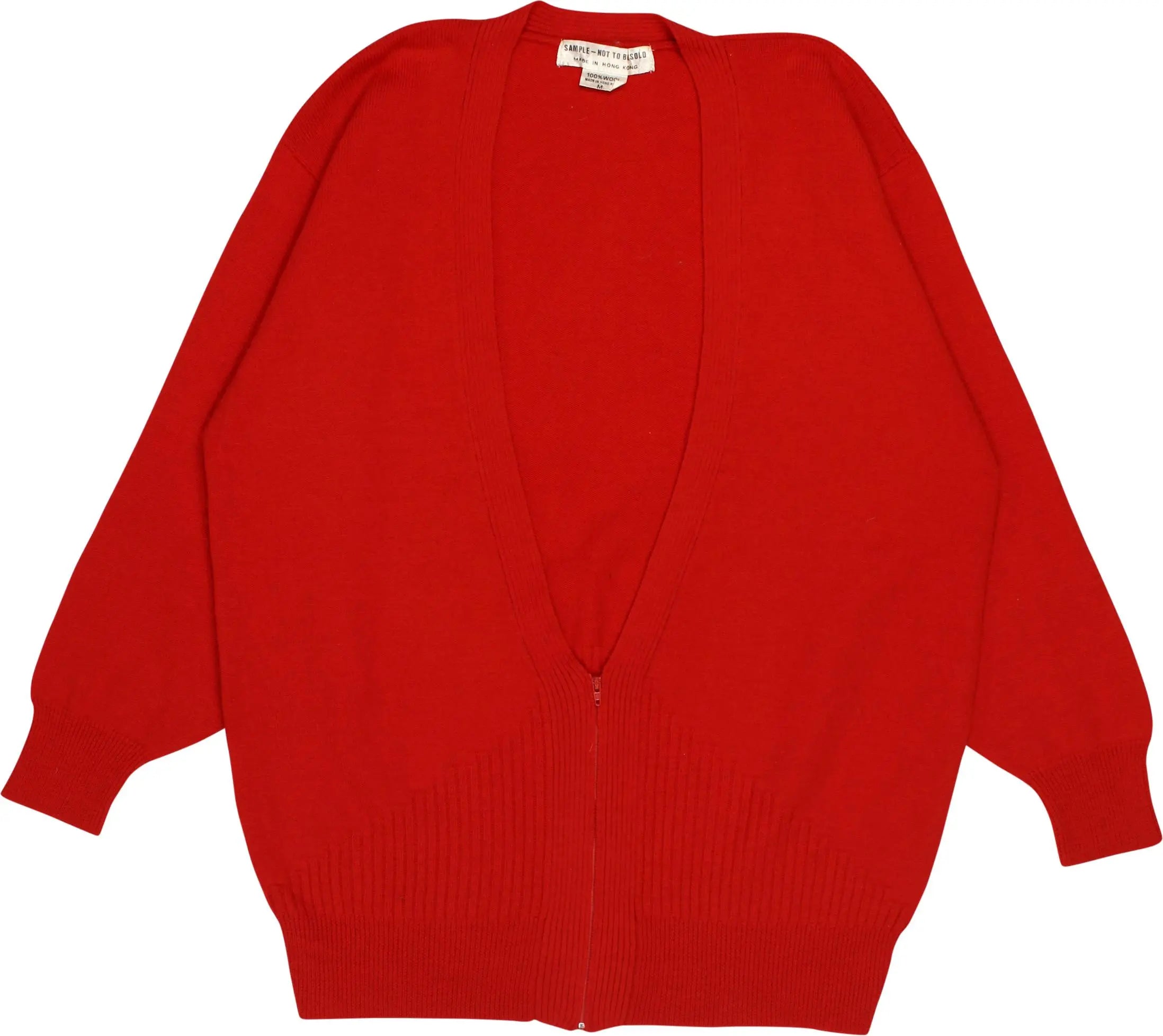 Unknown - Red Wool Cardigan- ThriftTale.com - Vintage and second handclothing