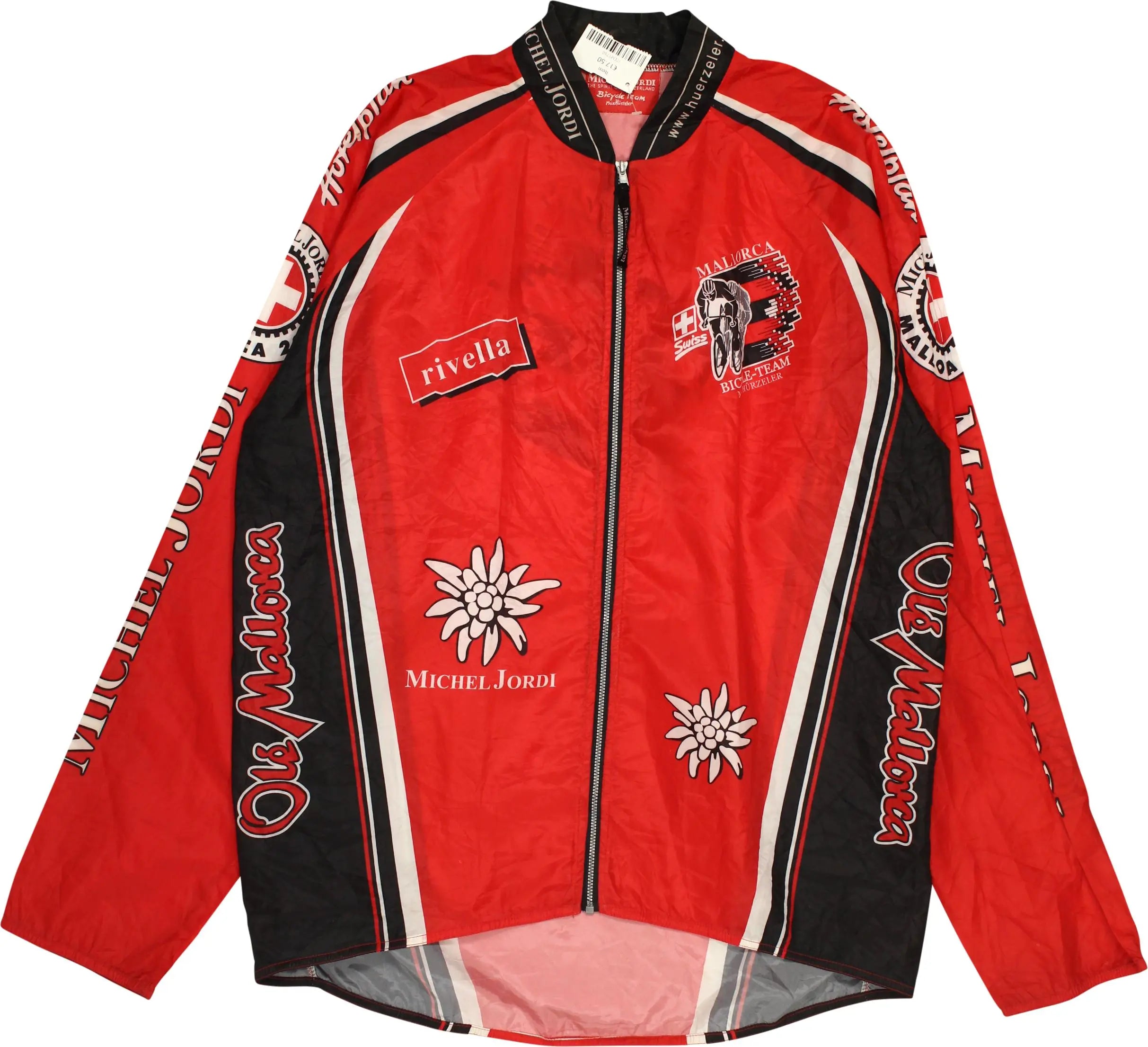 Unknown - Red cycle jacket- ThriftTale.com - Vintage and second handclothing