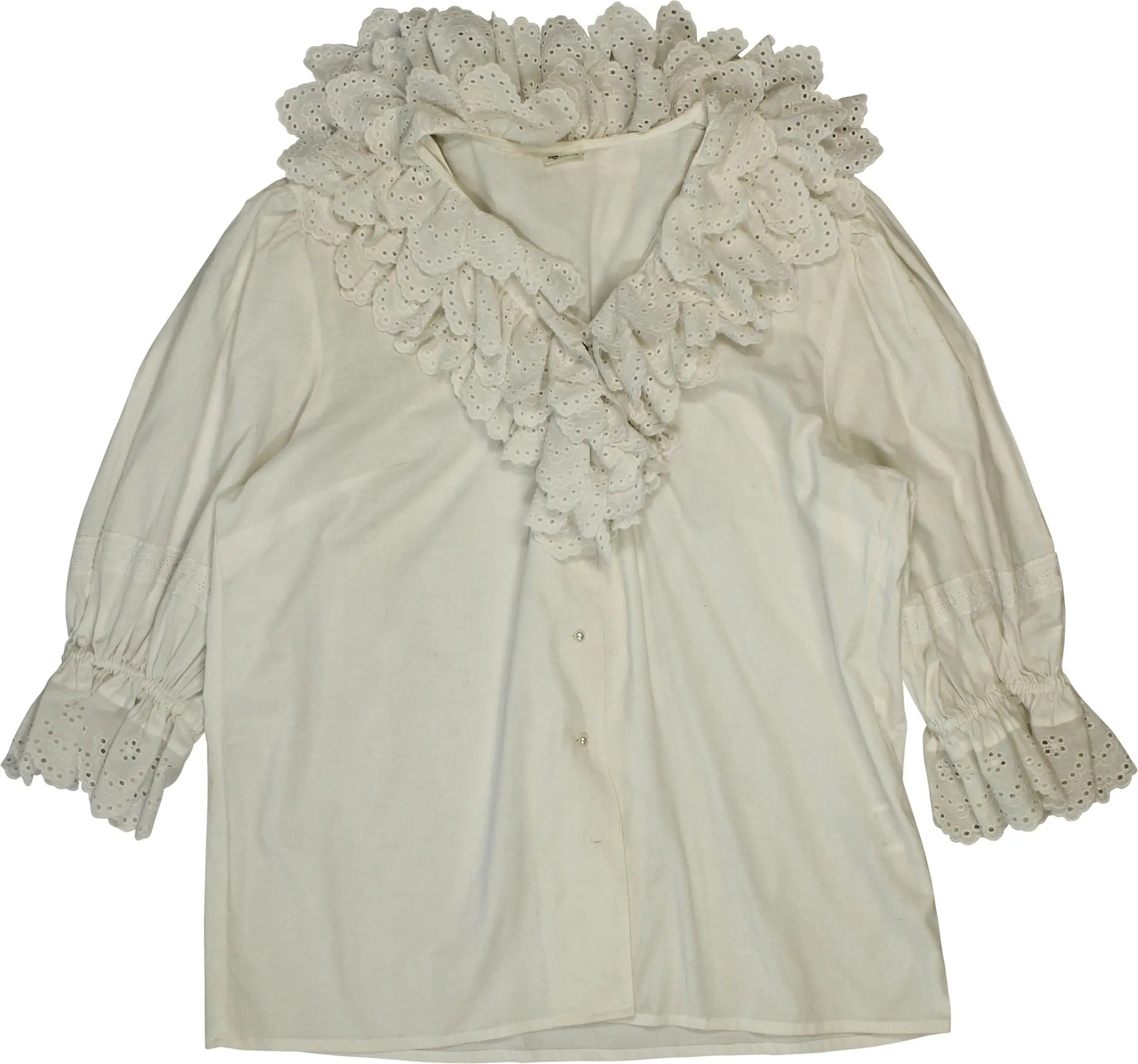 Unknown - Ruffle Blouse- ThriftTale.com - Vintage and second handclothing