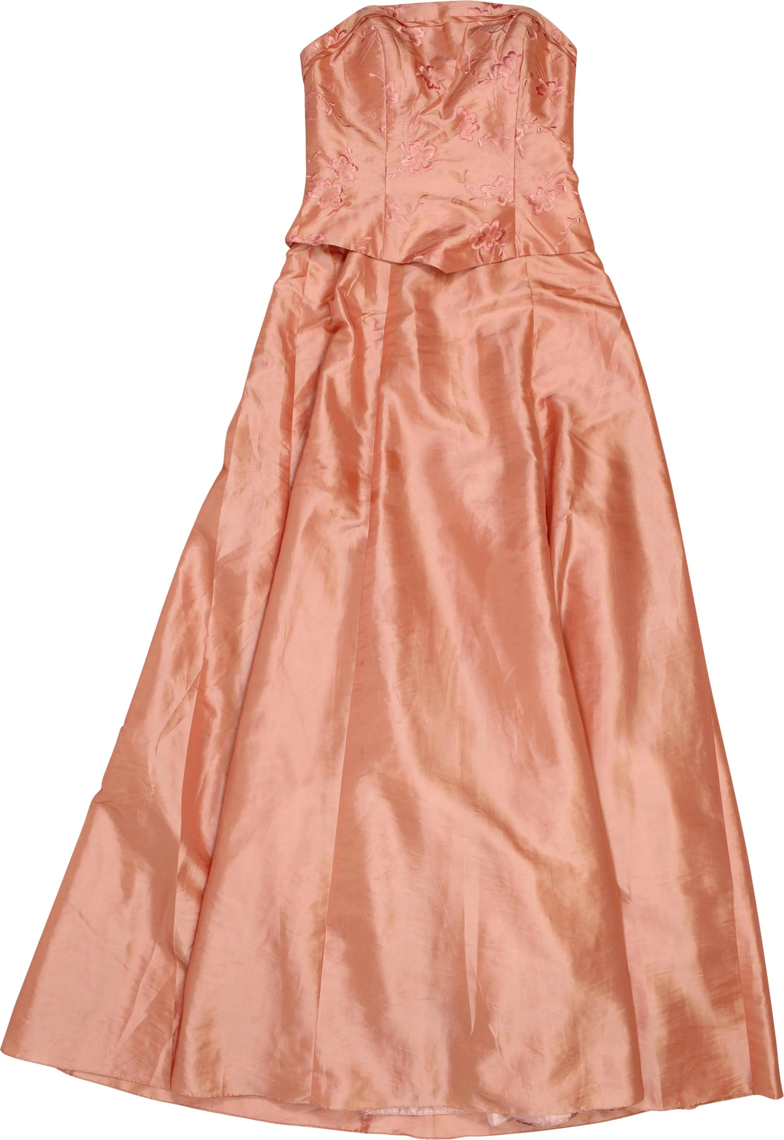 Unknown - Satin Evening Dress- ThriftTale.com - Vintage and second handclothing
