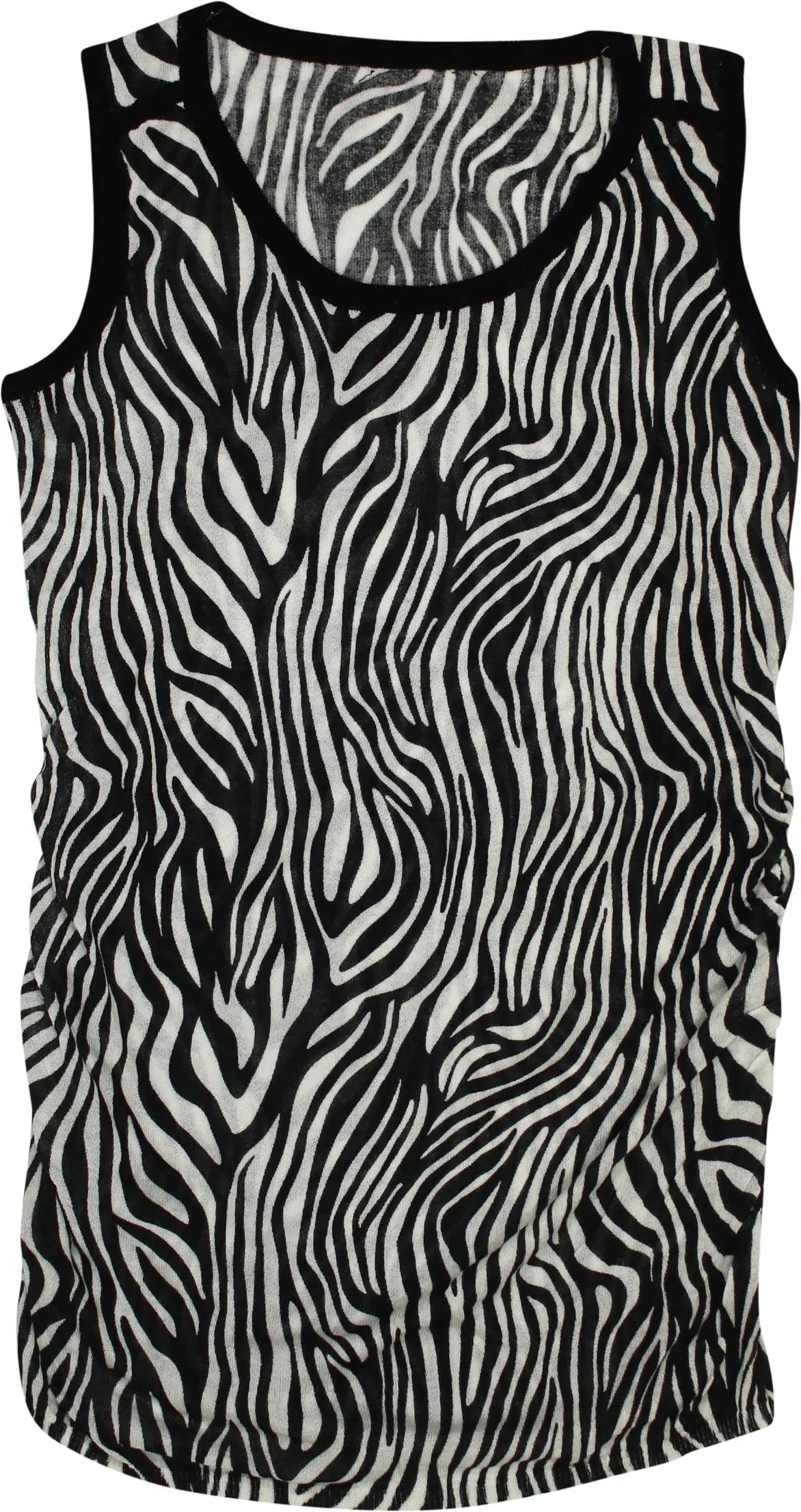 Unknown - Seethrough Dress with Zebra Pattern- ThriftTale.com - Vintage and second handclothing