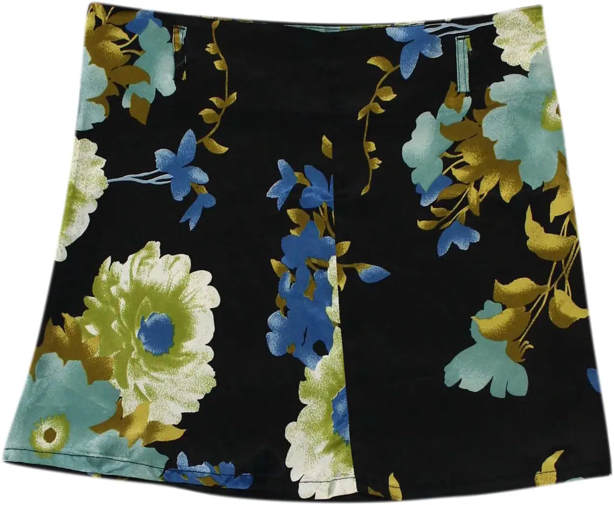 Unknown - Silk Touch Floral Print Skirt- ThriftTale.com - Vintage and second handclothing