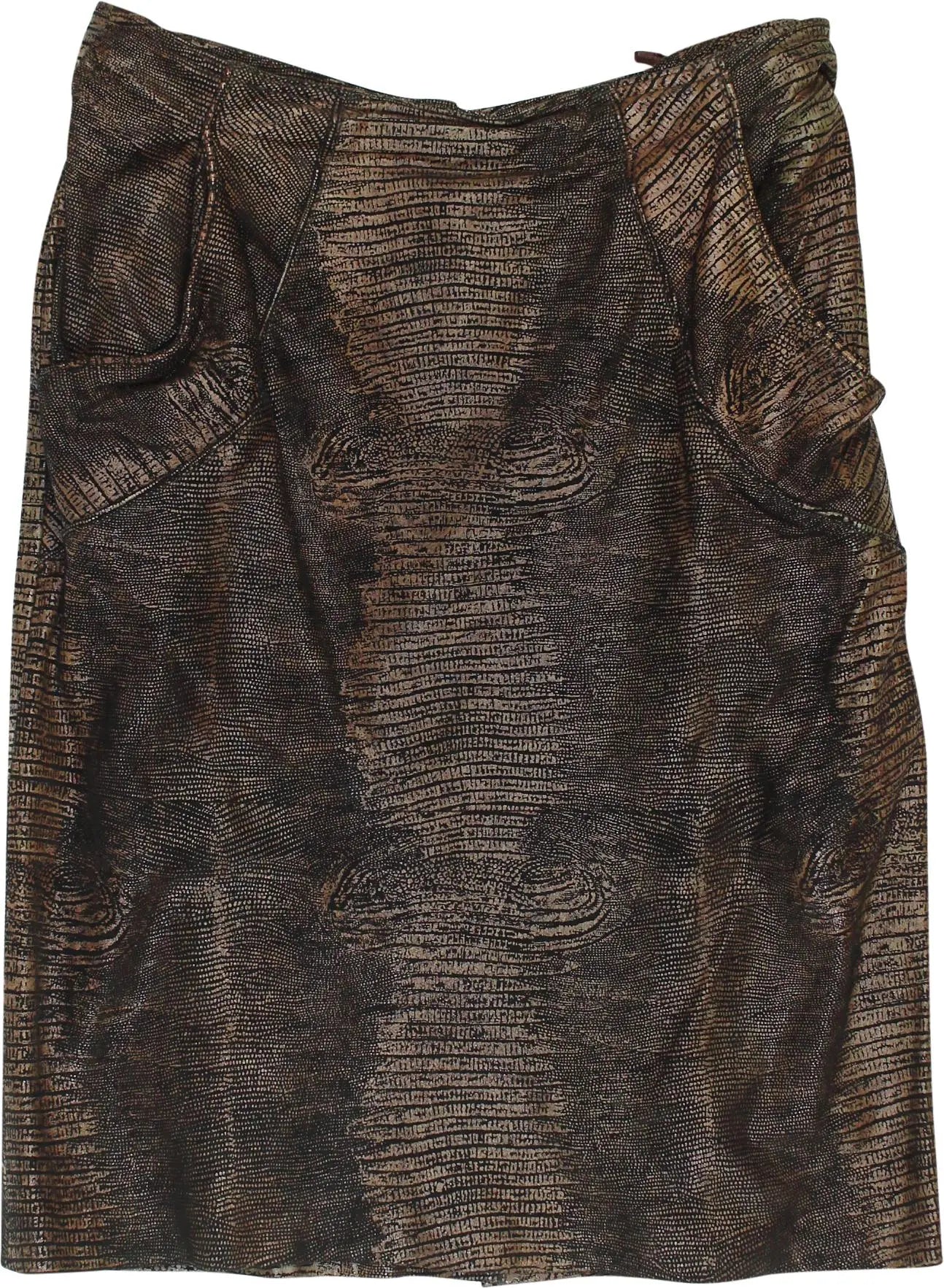 Unknown - Snake Print Skirt- ThriftTale.com - Vintage and second handclothing
