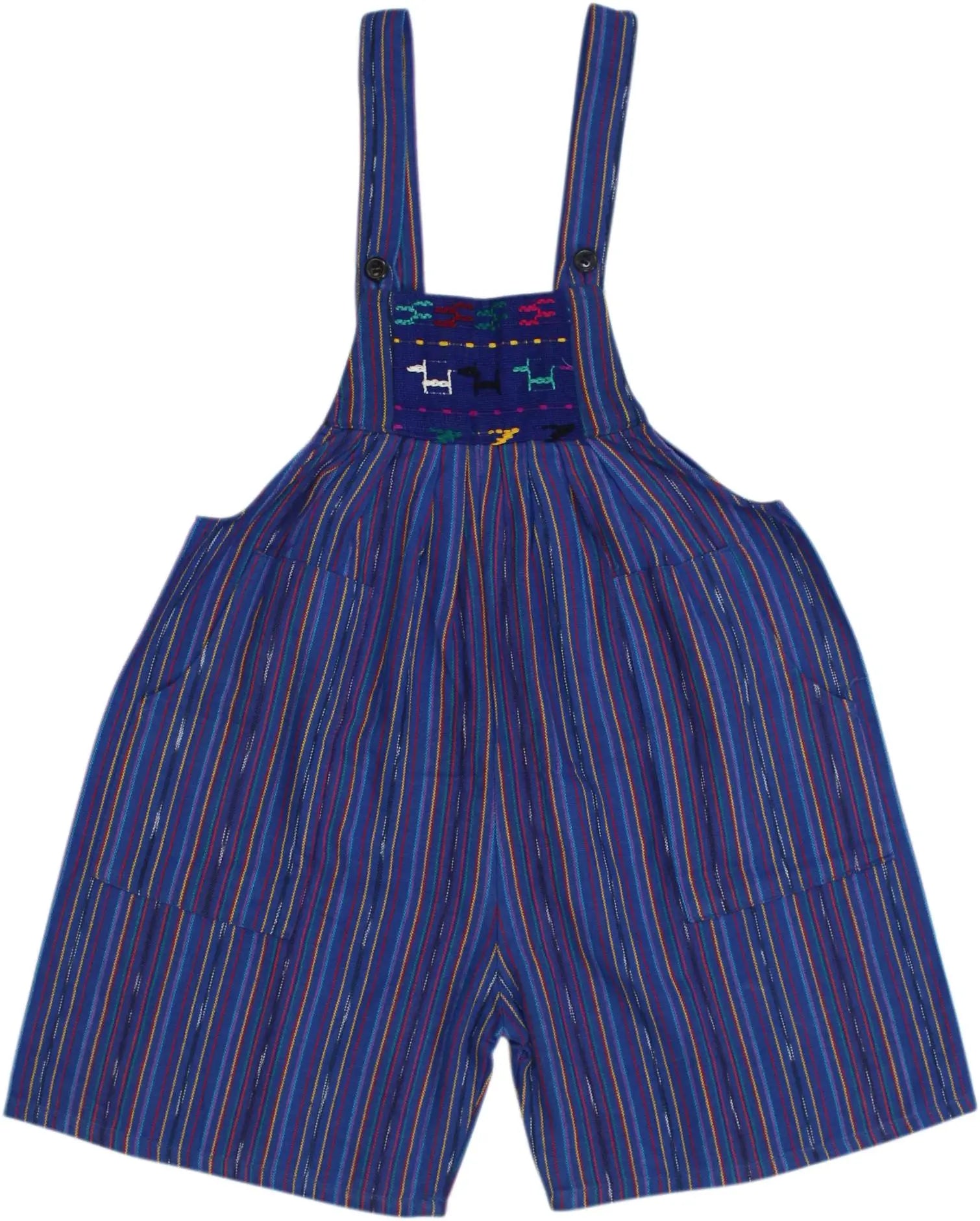 Unknown - Striped Dungarees- ThriftTale.com - Vintage and second handclothing