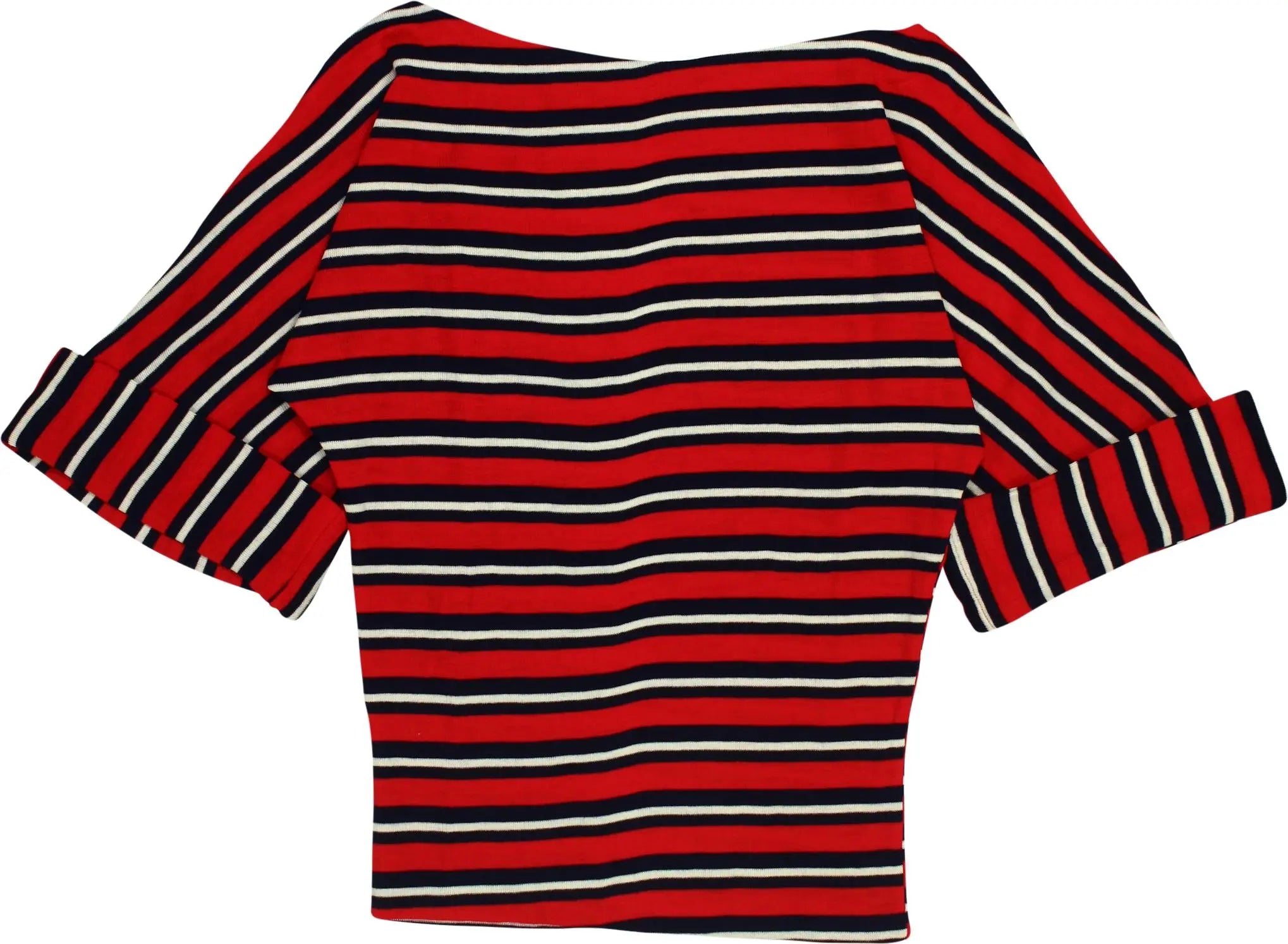 Unknown - Striped Short Sleeve Top- ThriftTale.com - Vintage and second handclothing