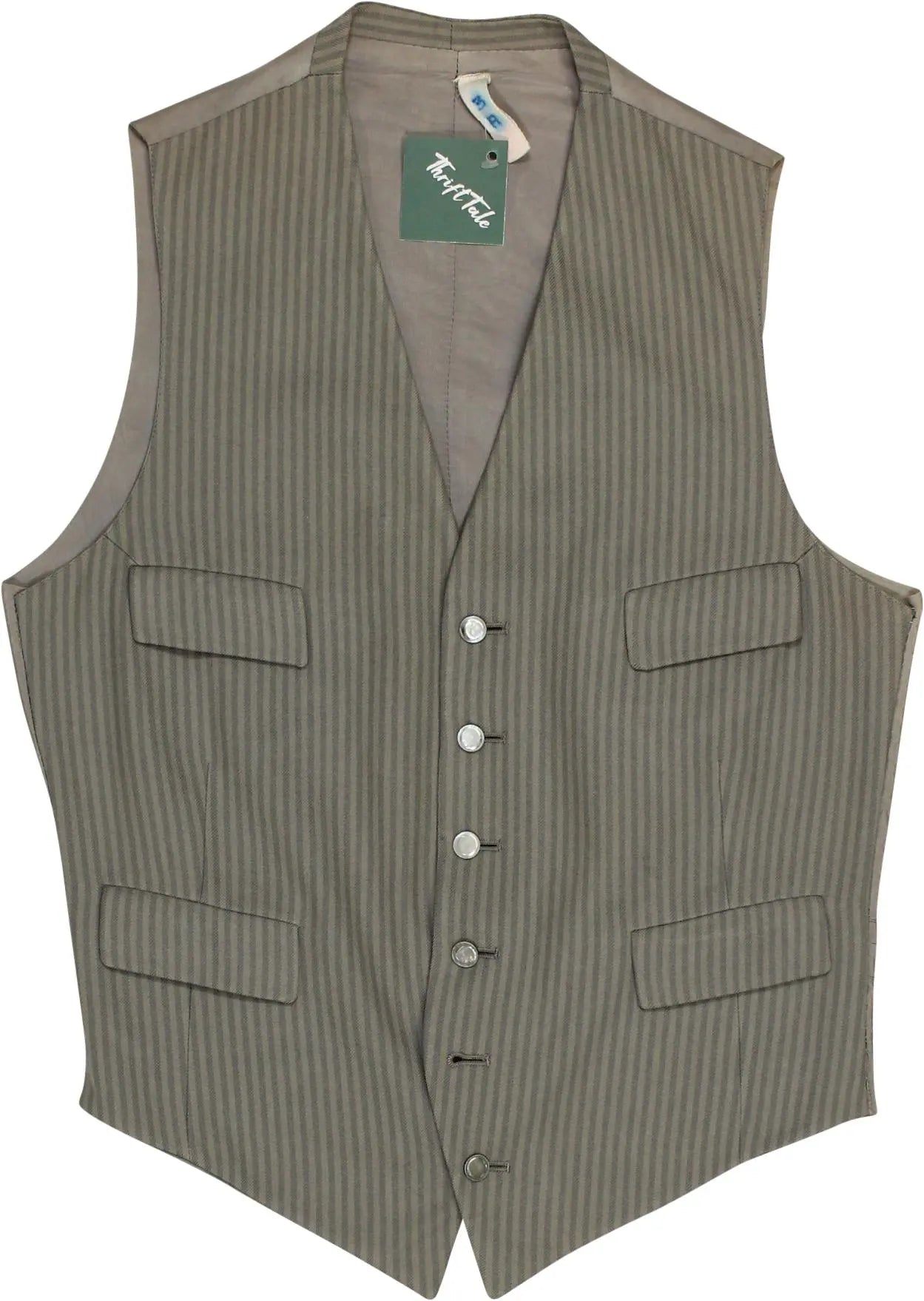Unknown - Striped Waistcoat- ThriftTale.com - Vintage and second handclothing