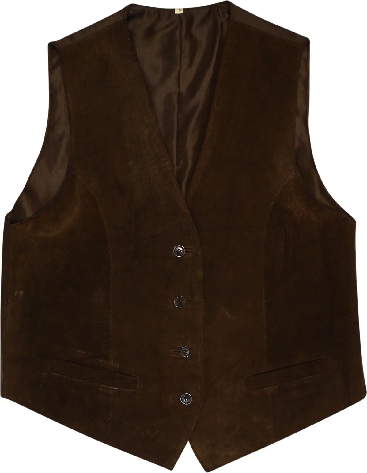 Unknown - Suede Vest- ThriftTale.com - Vintage and second handclothing