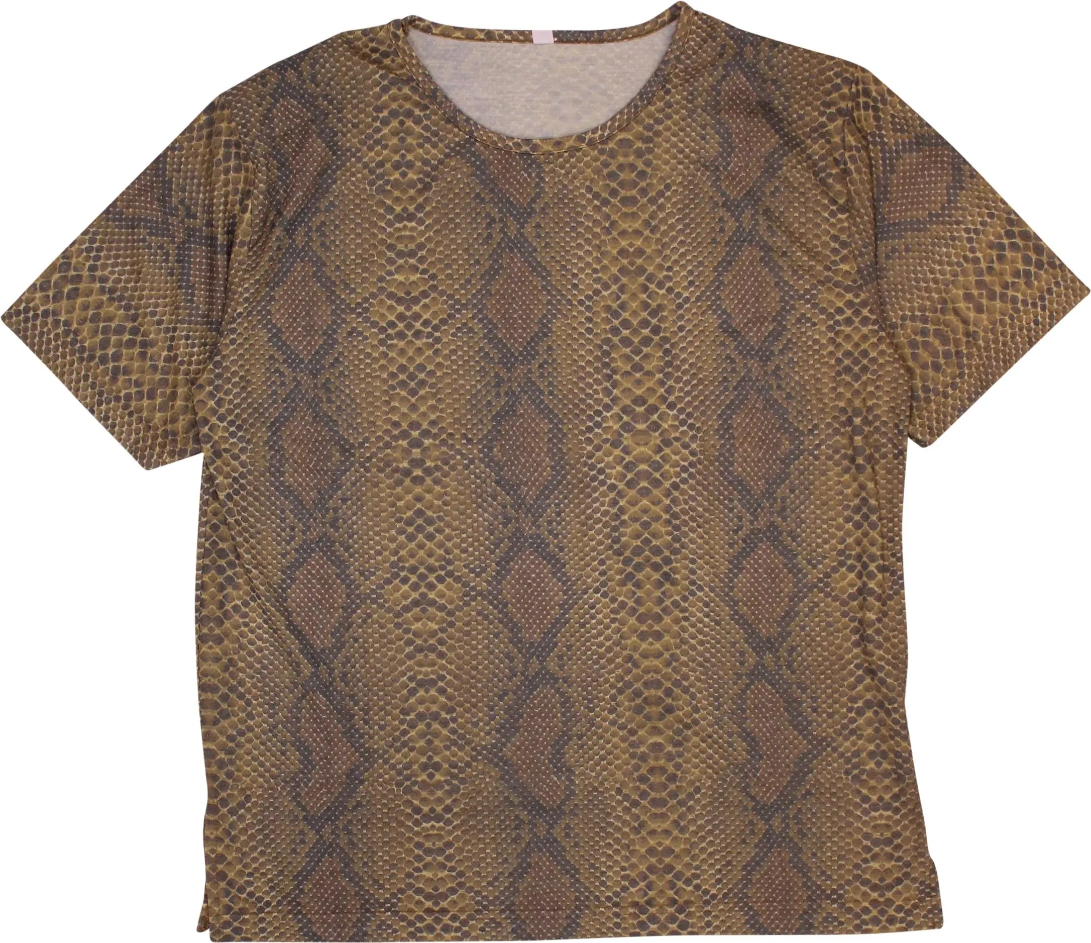 Unknown - T-Shirt with Snake Print- ThriftTale.com - Vintage and second handclothing