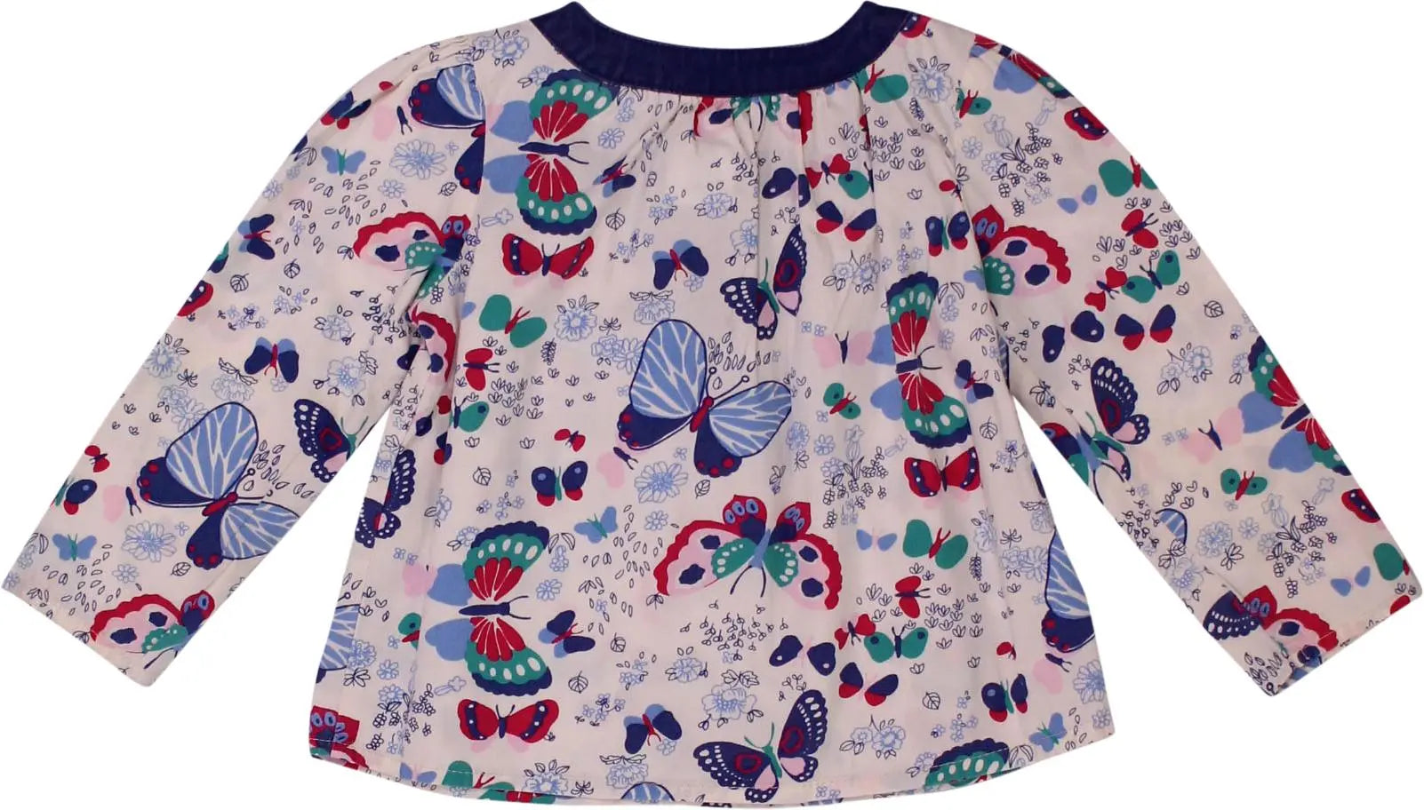 Unknown - Top with Butterflies- ThriftTale.com - Vintage and second handclothing