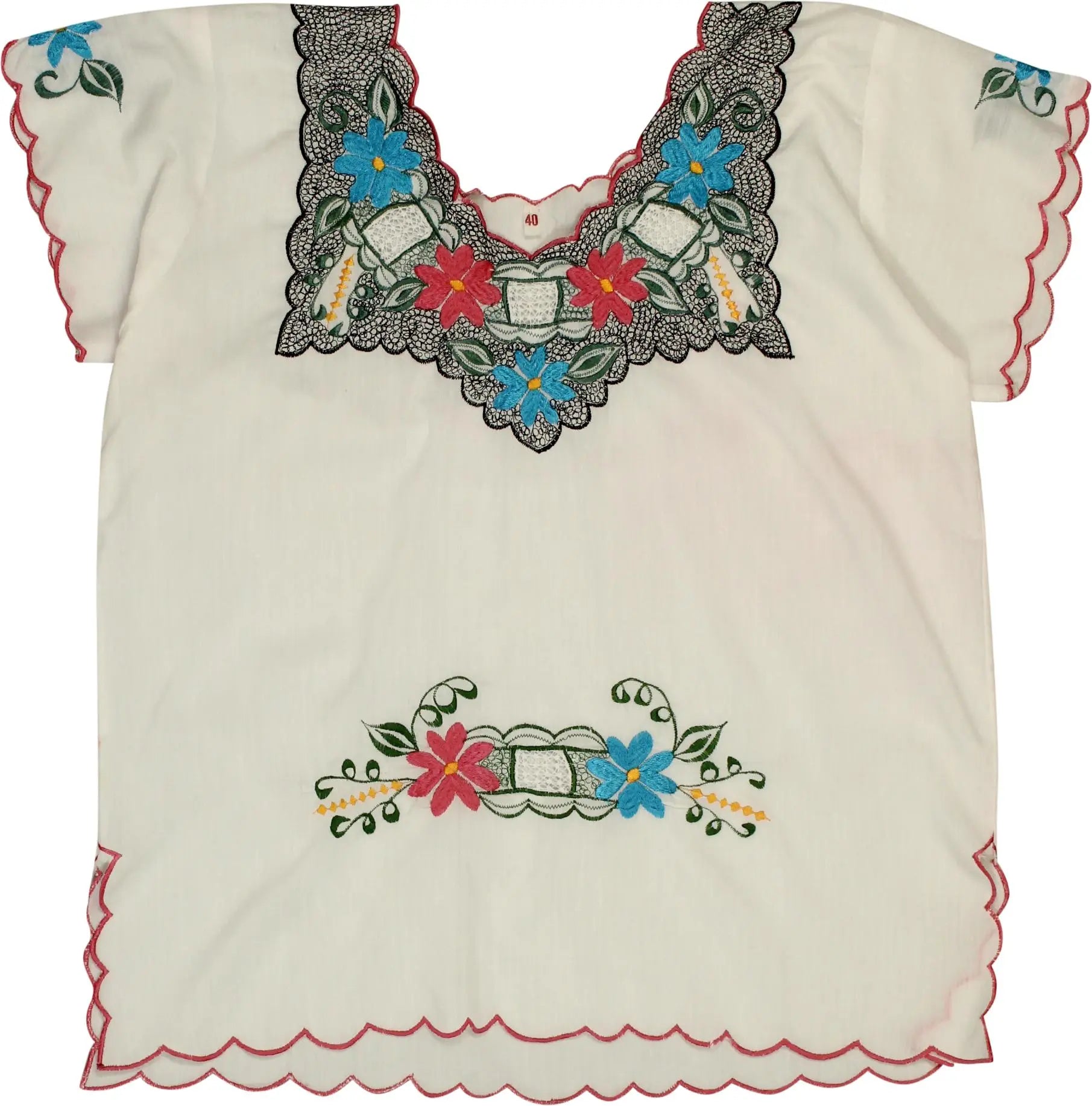 Unknown - Tunic with Embroided Details- ThriftTale.com - Vintage and second handclothing