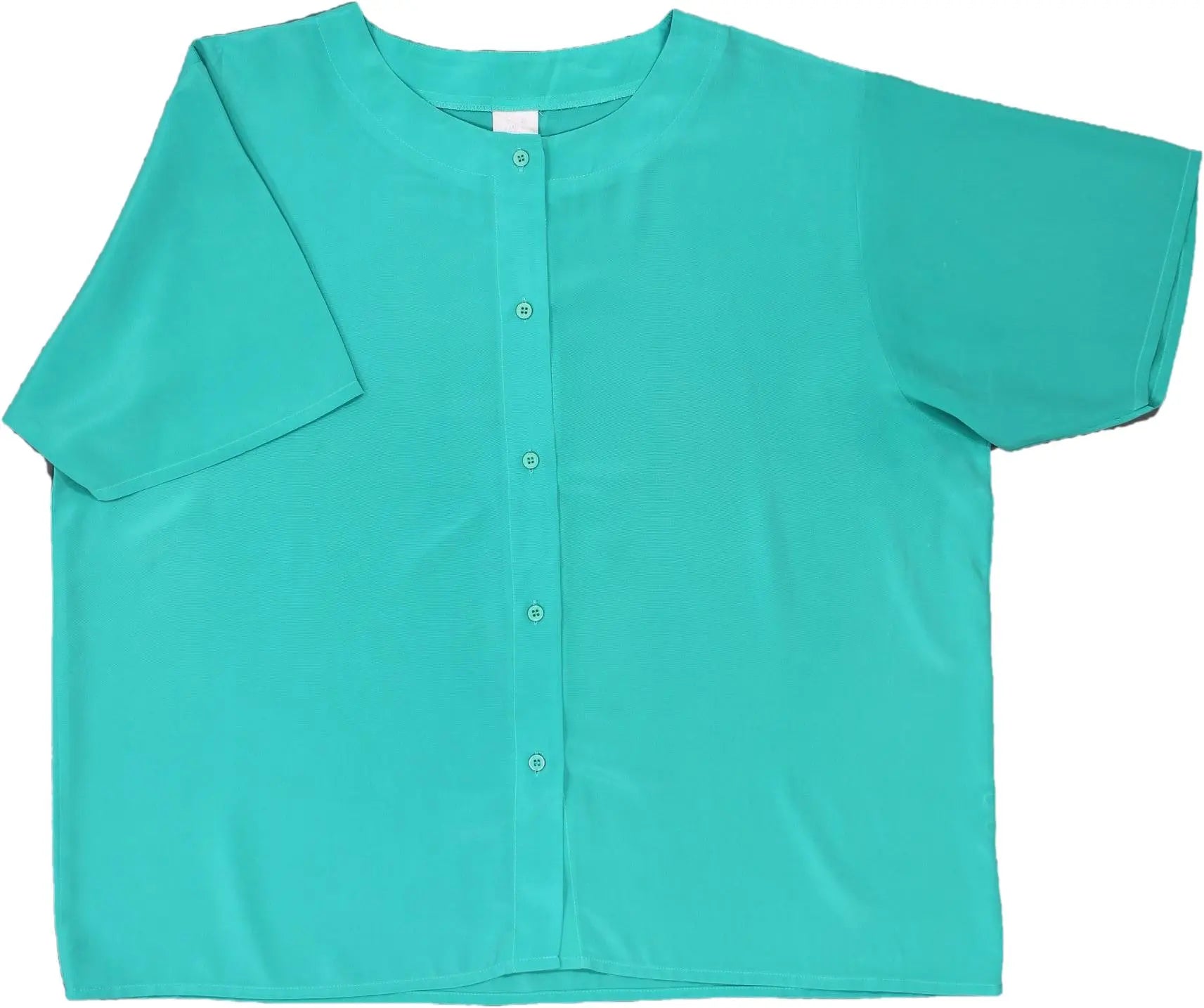 Unknown - Turquoise Blouse- ThriftTale.com - Vintage and second handclothing