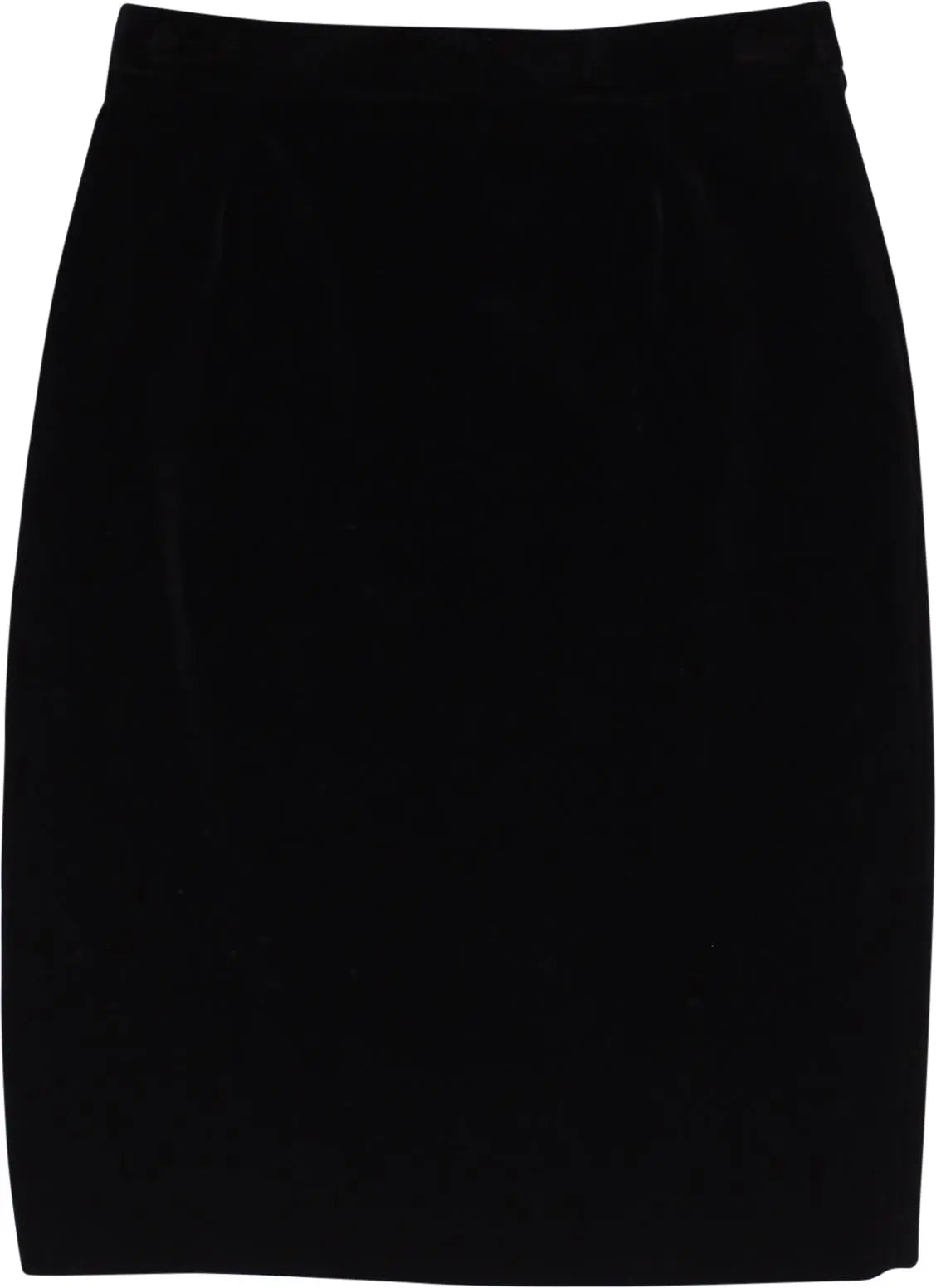 Unknown - Velvet Black Pencil Skirt- ThriftTale.com - Vintage and second handclothing