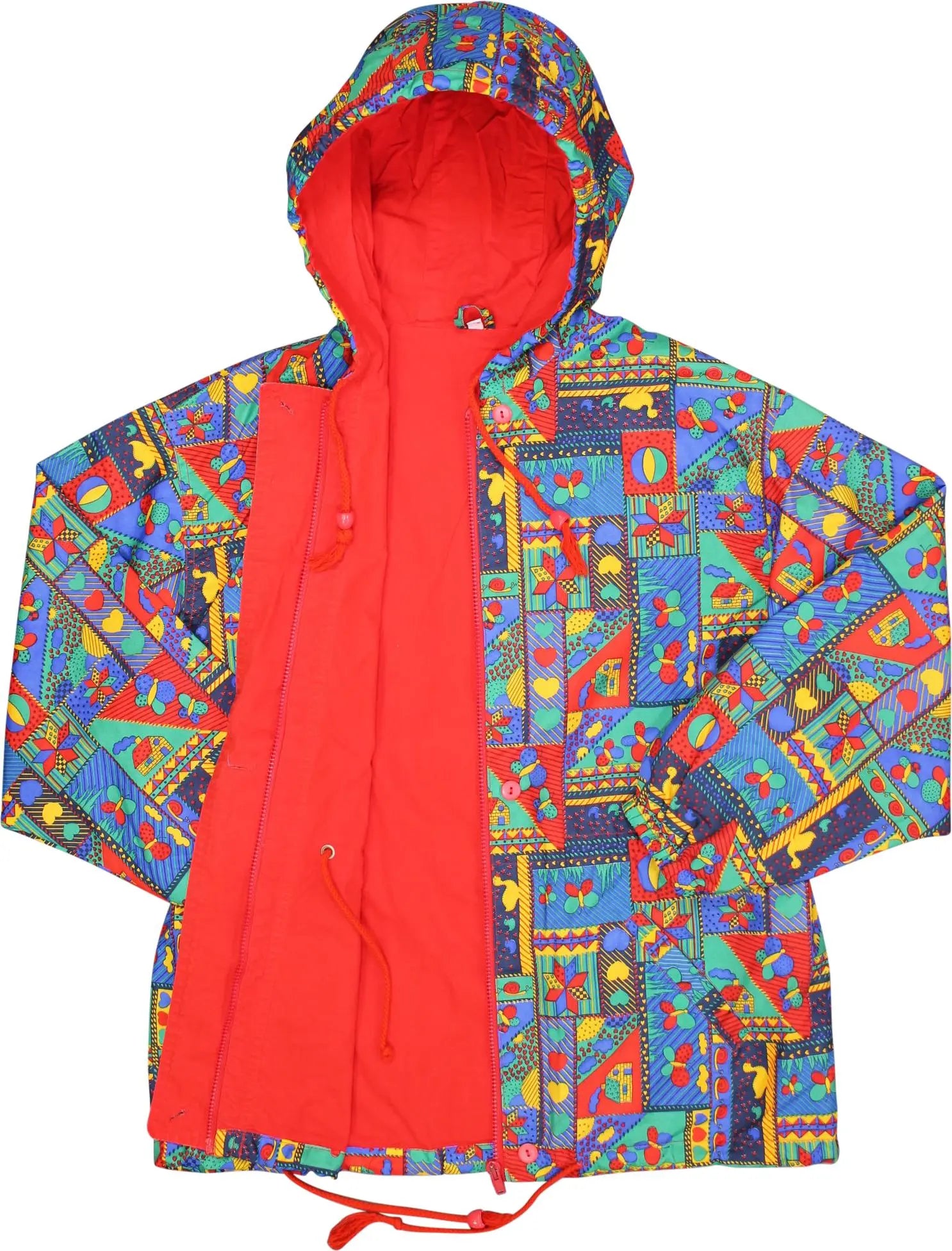 Unknown - Vintage Colourful Coat- ThriftTale.com - Vintage and second handclothing
