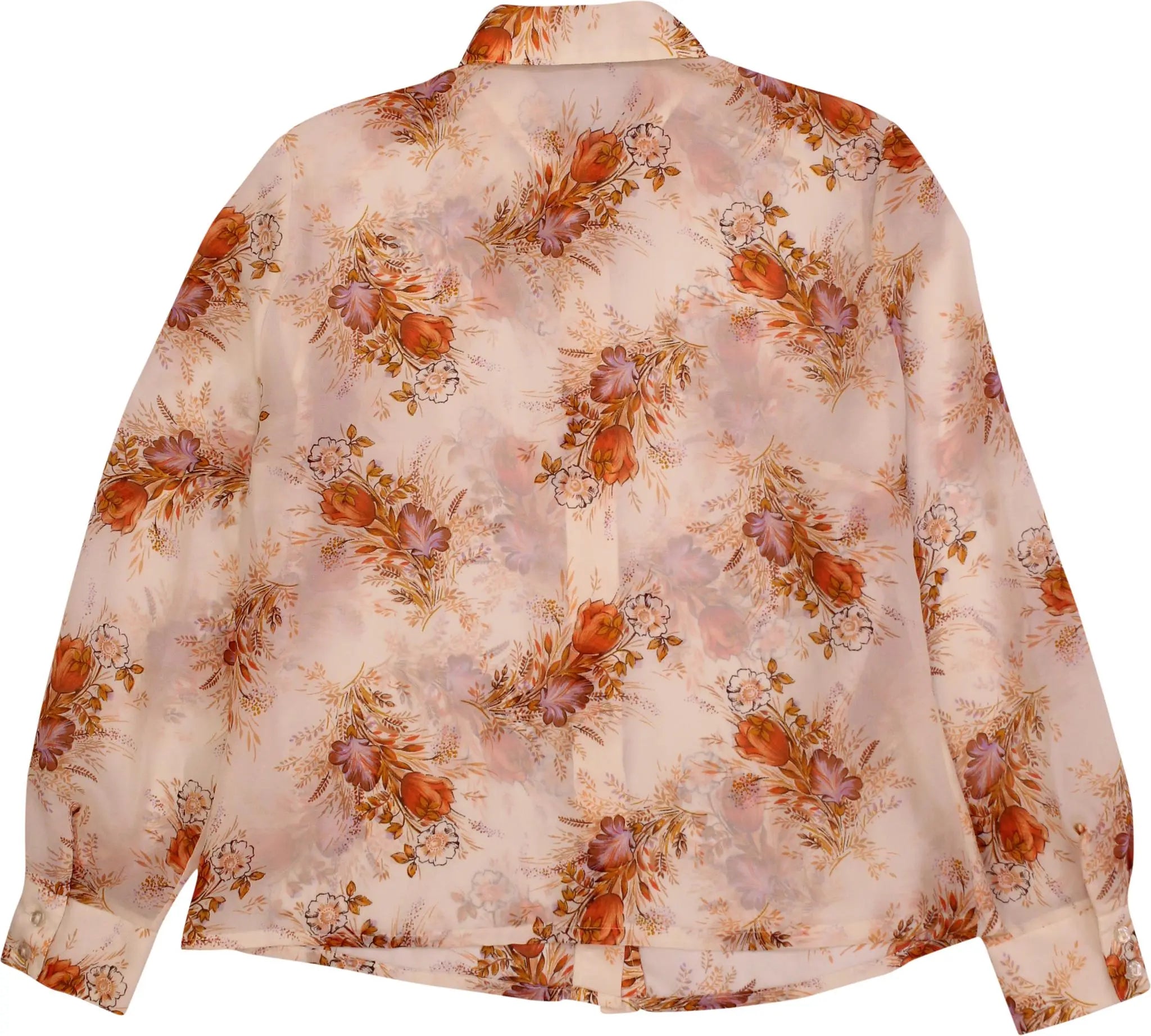 Unknown - Vintage Floral Blouse- ThriftTale.com - Vintage and second handclothing