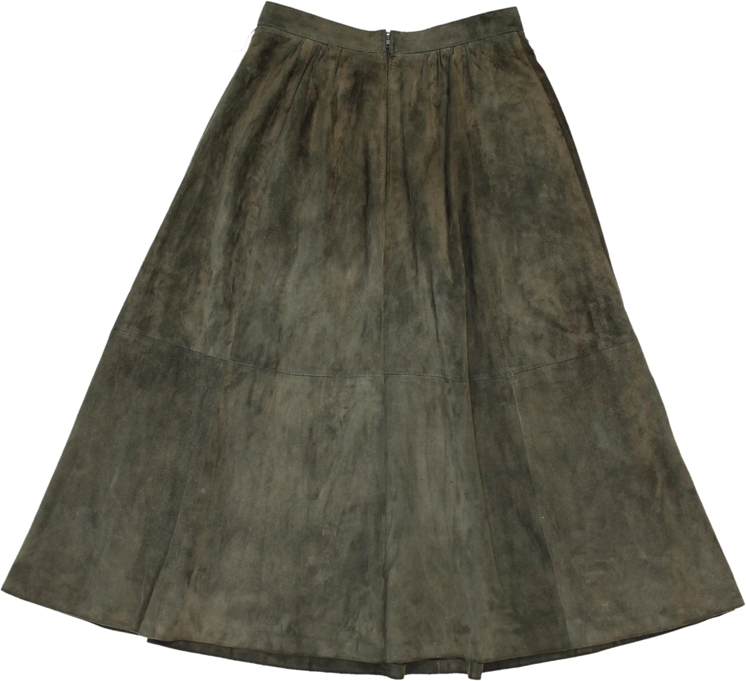 Unknown - Vintage Suede Skirt- ThriftTale.com - Vintage and second handclothing