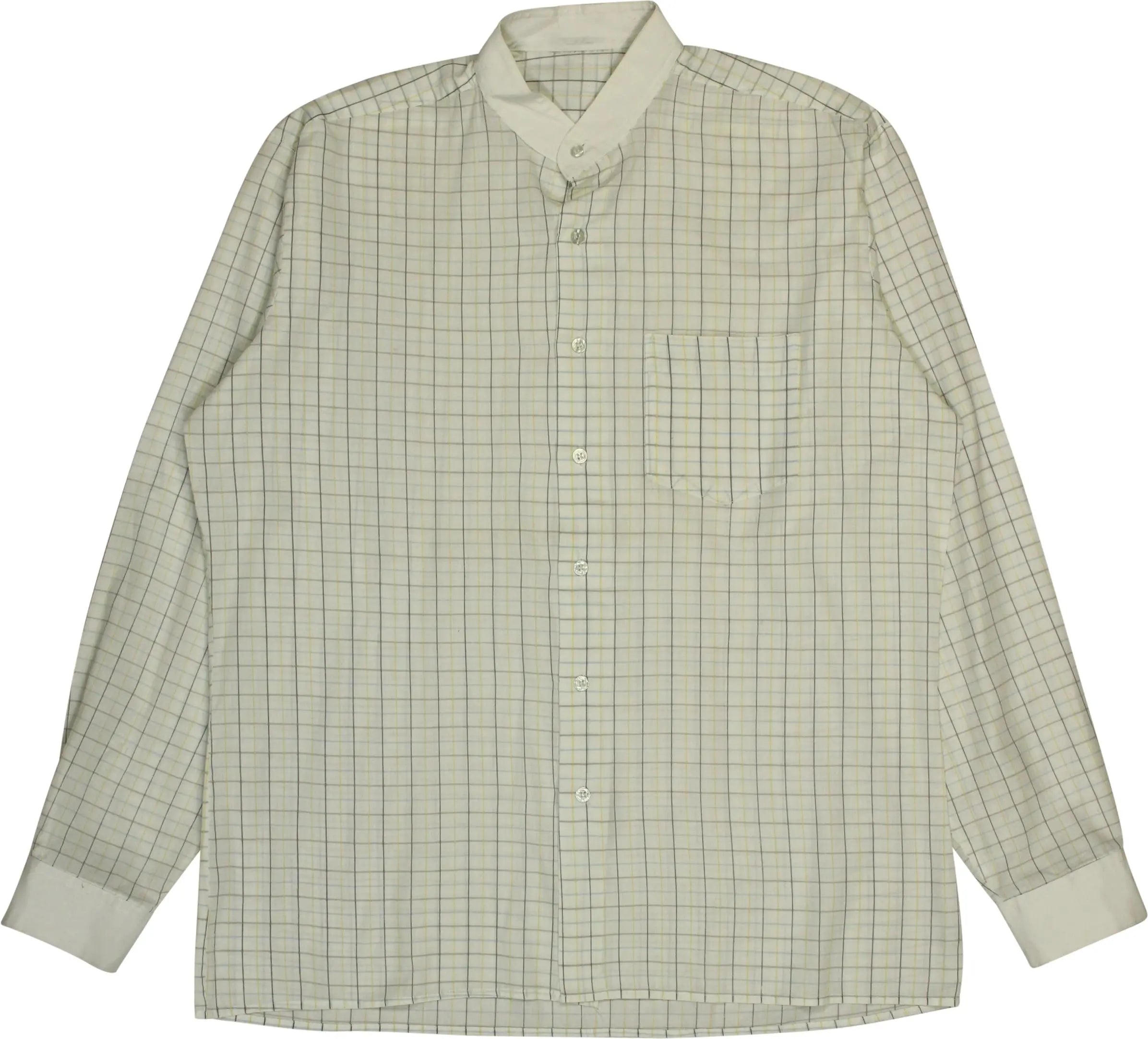 Unknown - White Checked Shirt- ThriftTale.com - Vintage and second handclothing