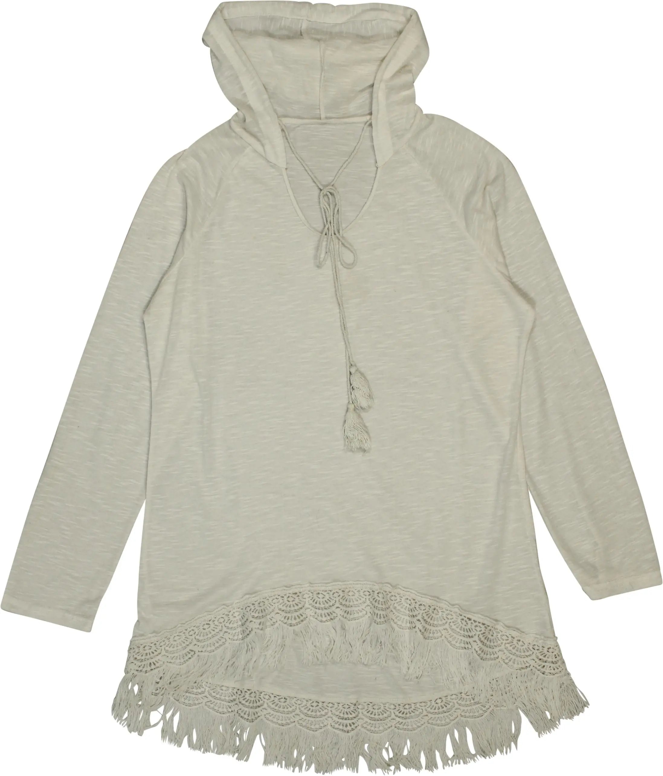 Unknown - White Hooded Top- ThriftTale.com - Vintage and second handclothing