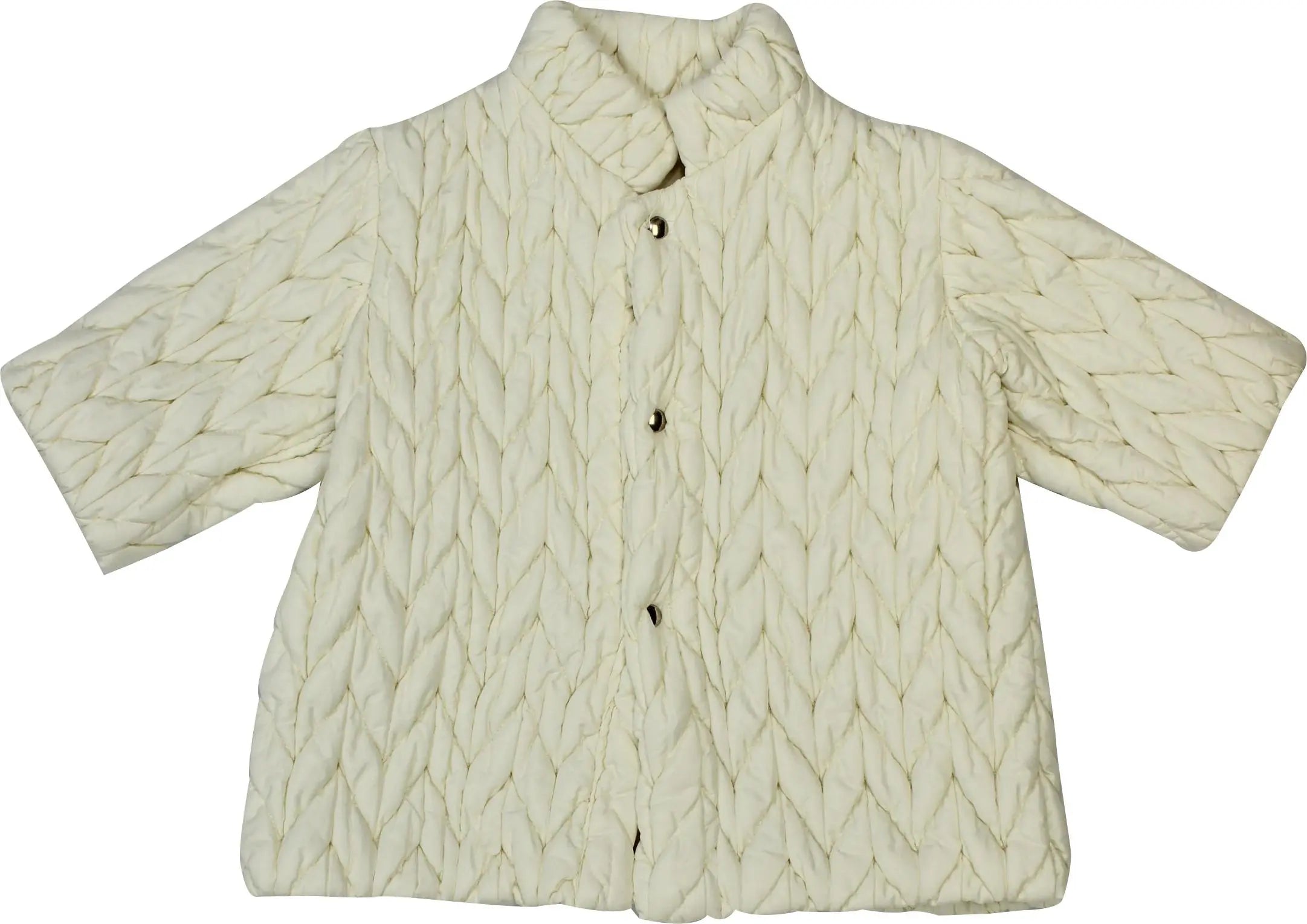 Unknown - White Padded Coat- ThriftTale.com - Vintage and second handclothing