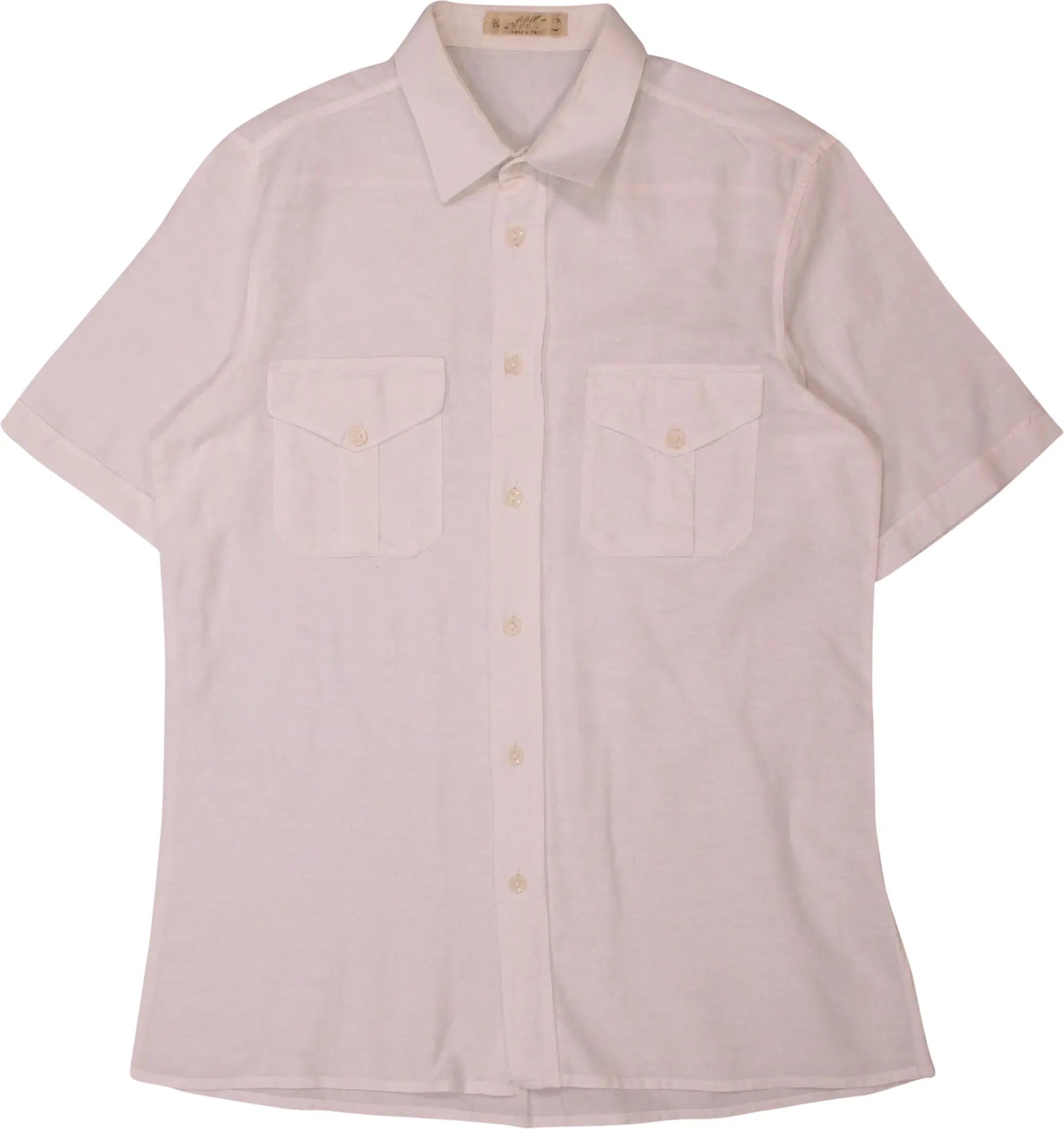Unknown - White Short Sleeve Shirt- ThriftTale.com - Vintage and second handclothing
