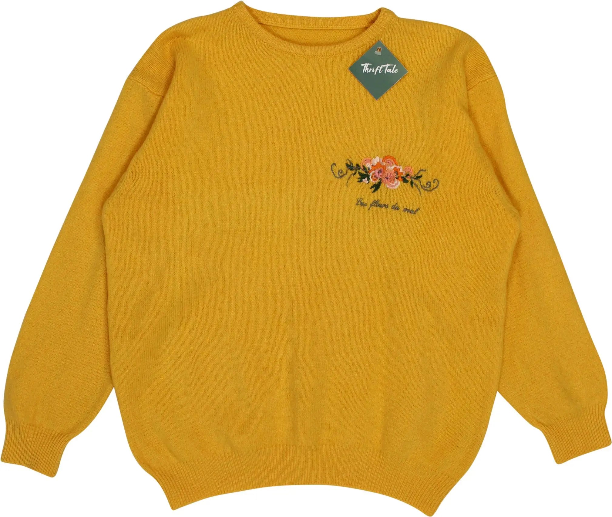 Unknown - Wool Blend Embroidered Jumper- ThriftTale.com - Vintage and second handclothing