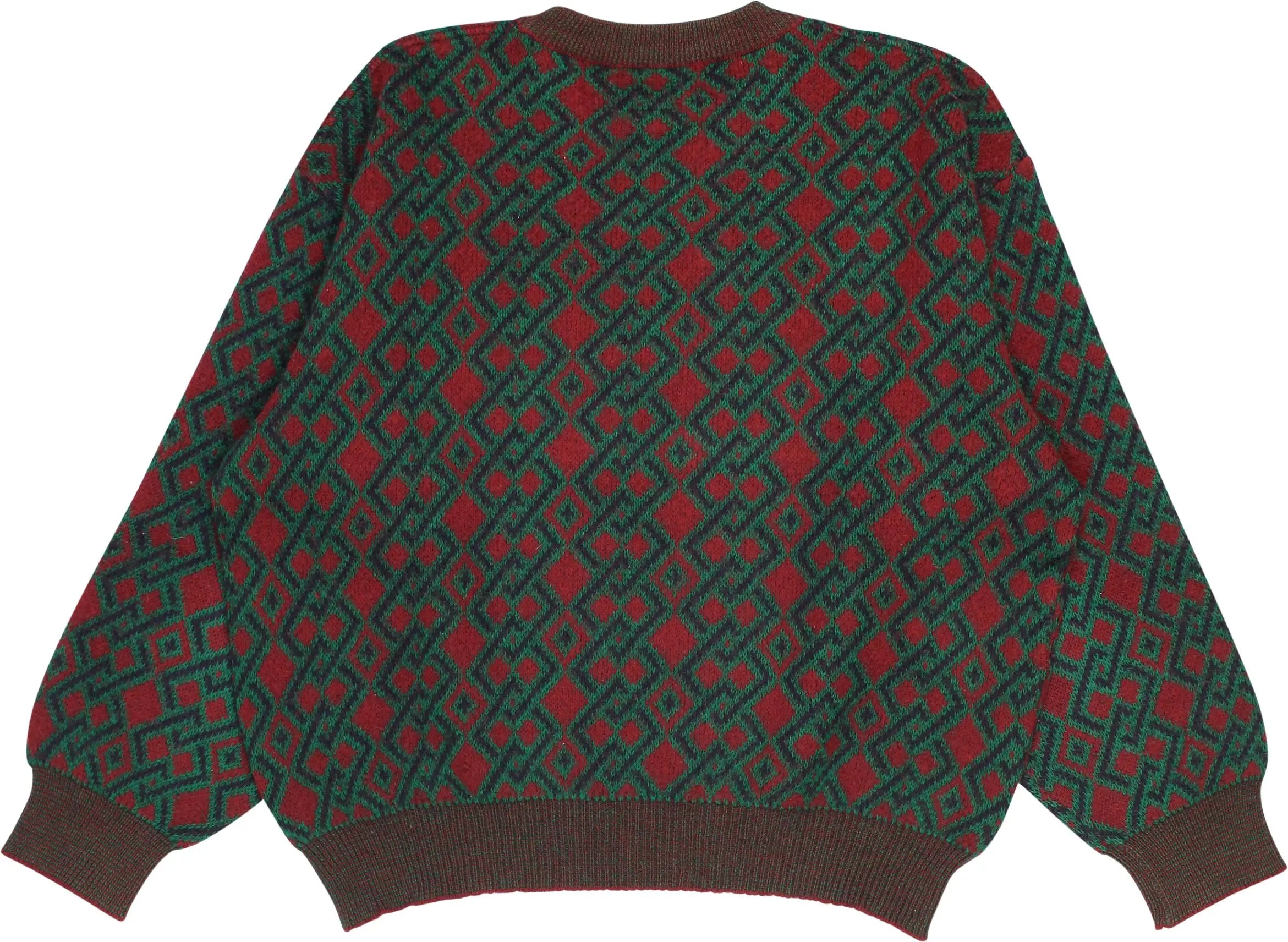 Unknown - Wool Blend Patterned Jumper- ThriftTale.com - Vintage and second handclothing