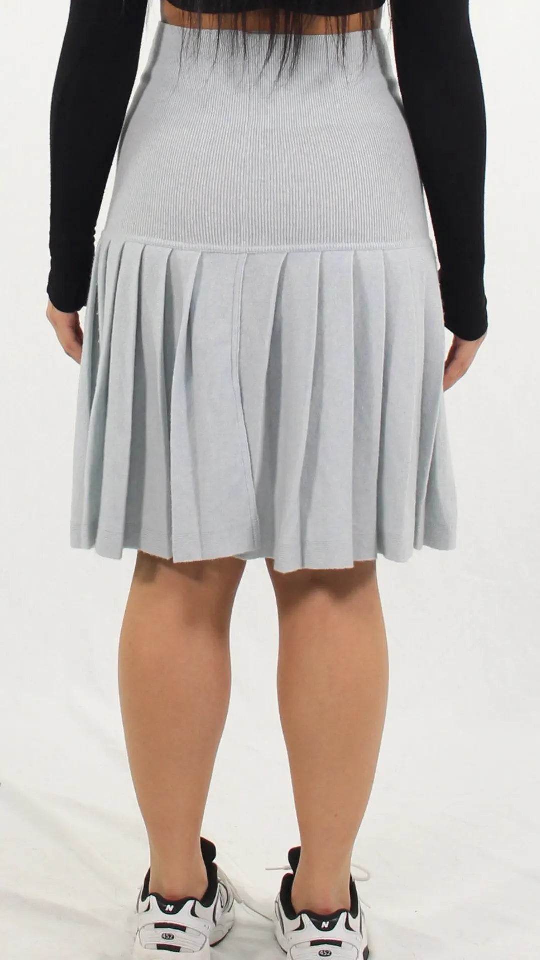 Unknown - Wool Mix Baby Blue Skirt- ThriftTale.com - Vintage and second handclothing