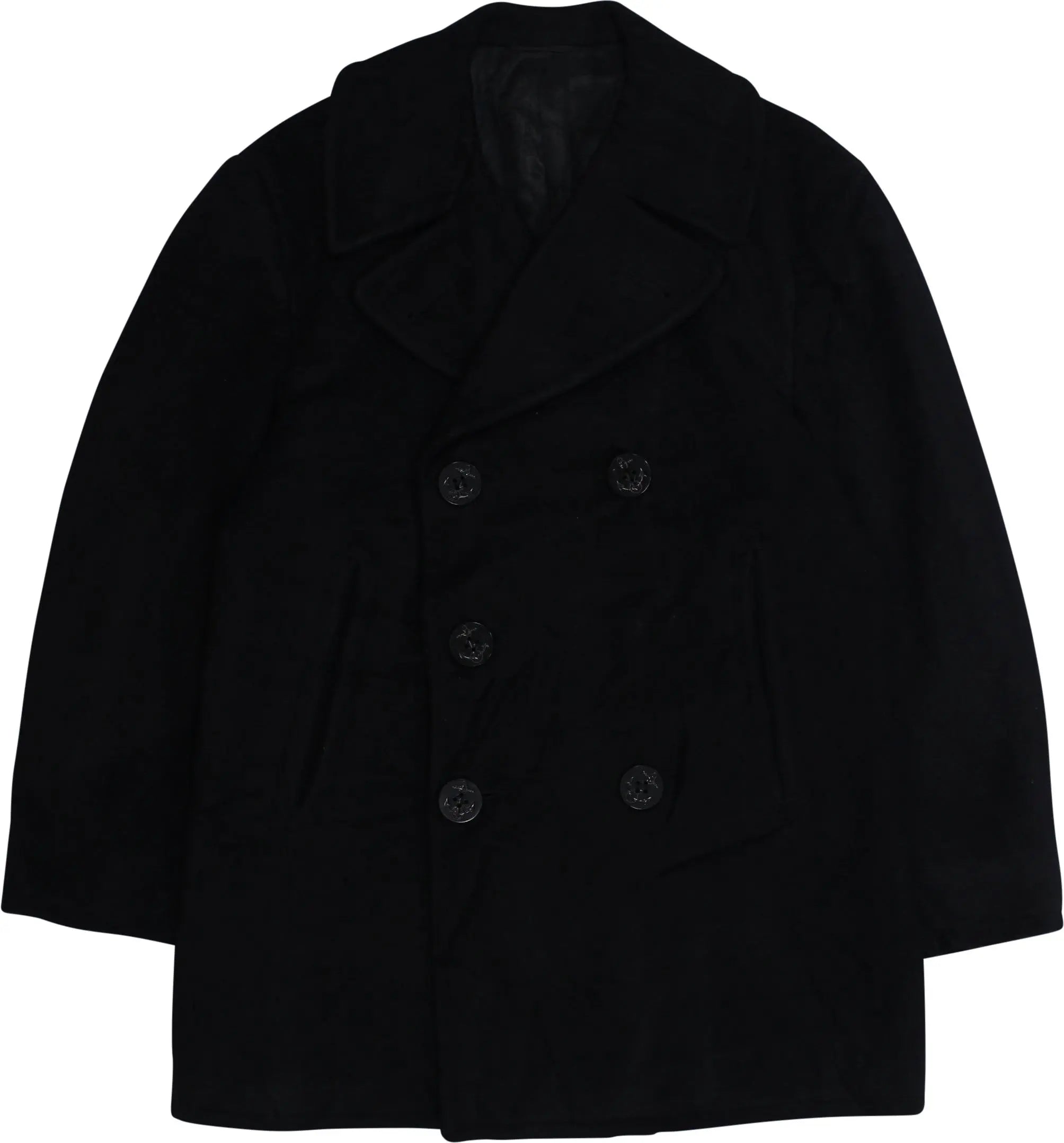Unknown - Wool Peacoat- ThriftTale.com - Vintage and second handclothing