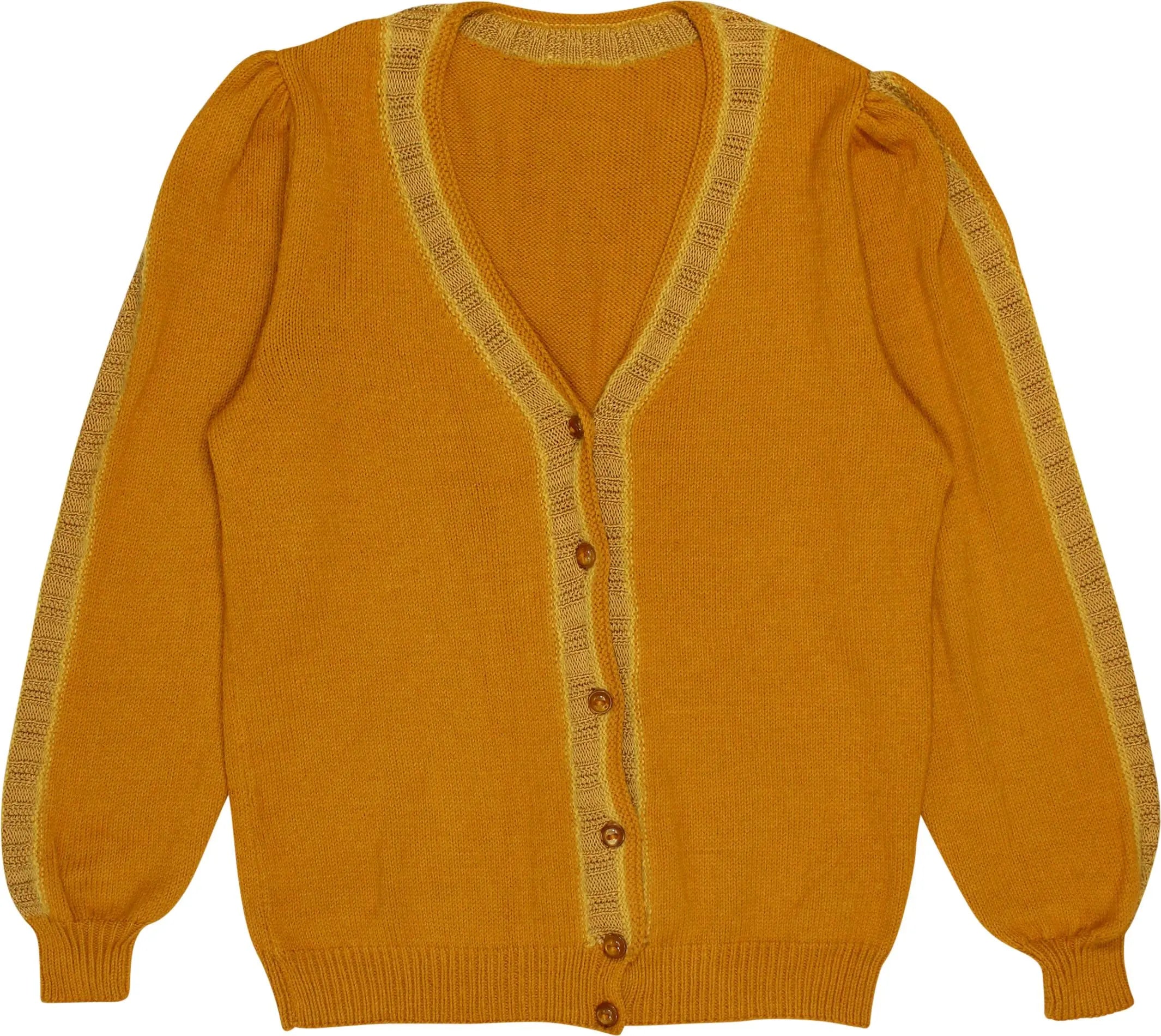 Unknown - Yellow Buttoned Cardigan- ThriftTale.com - Vintage and second handclothing