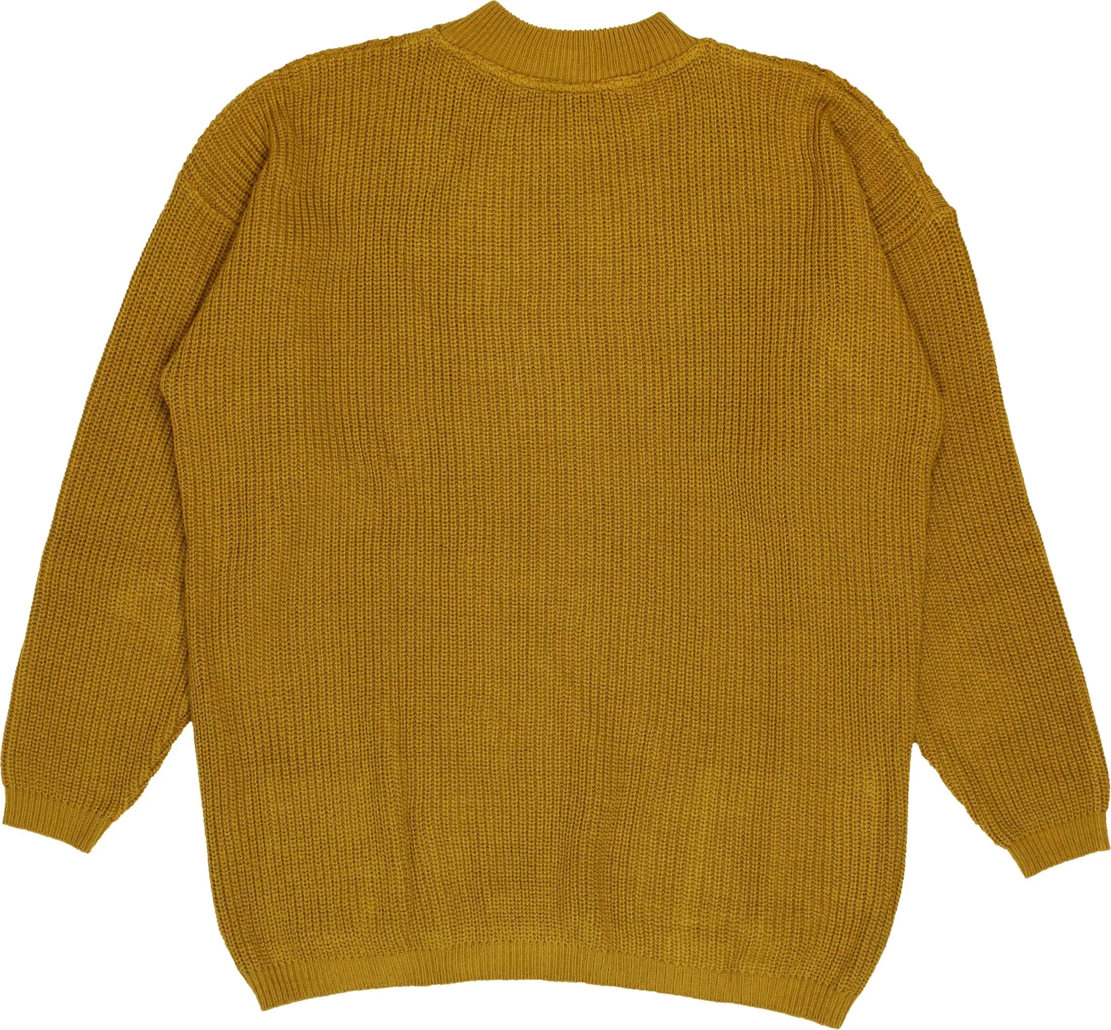 Unknown - Yellow Cable Jumper- ThriftTale.com - Vintage and second handclothing