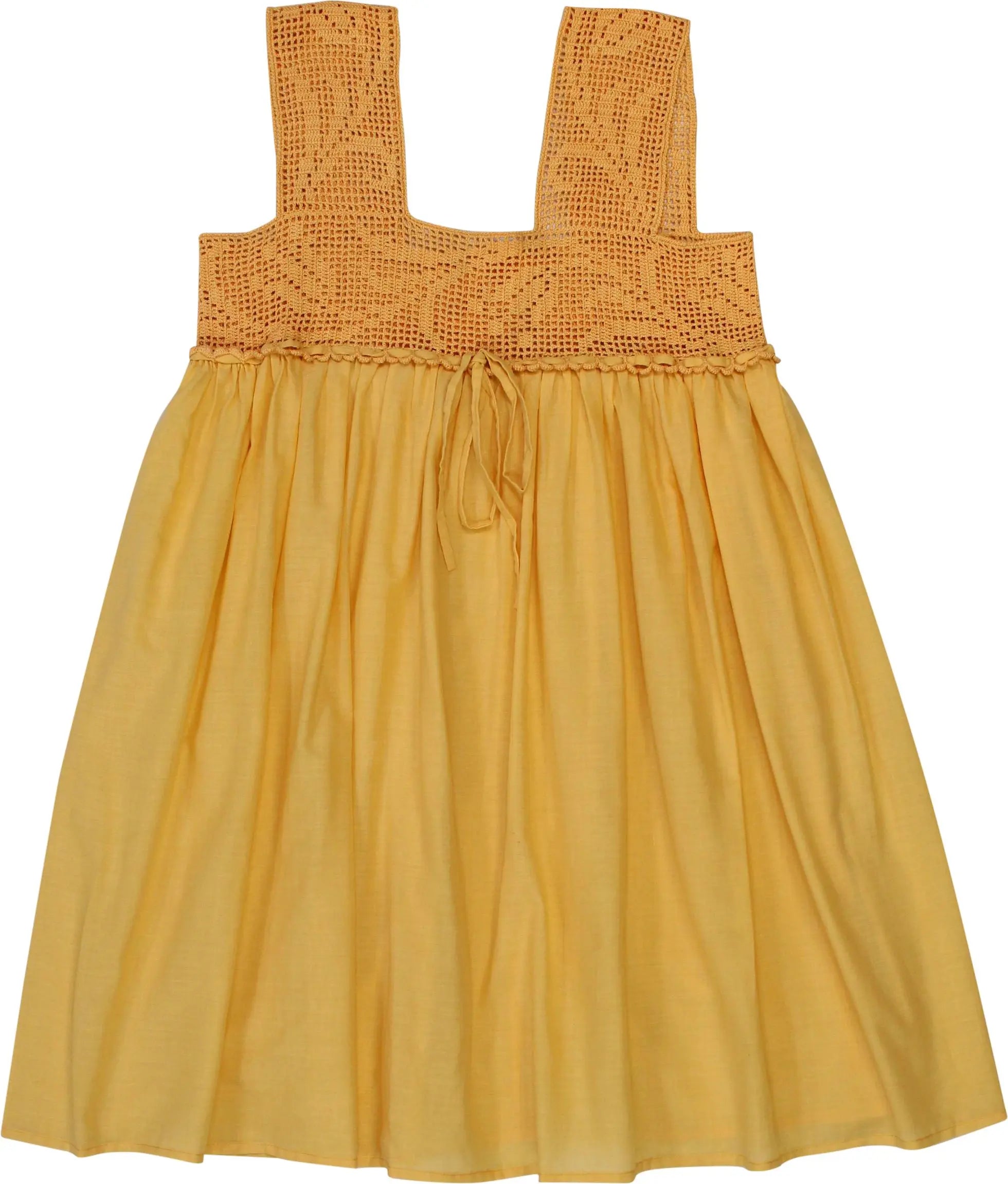 Unknown - Yellow Dress- ThriftTale.com - Vintage and second handclothing