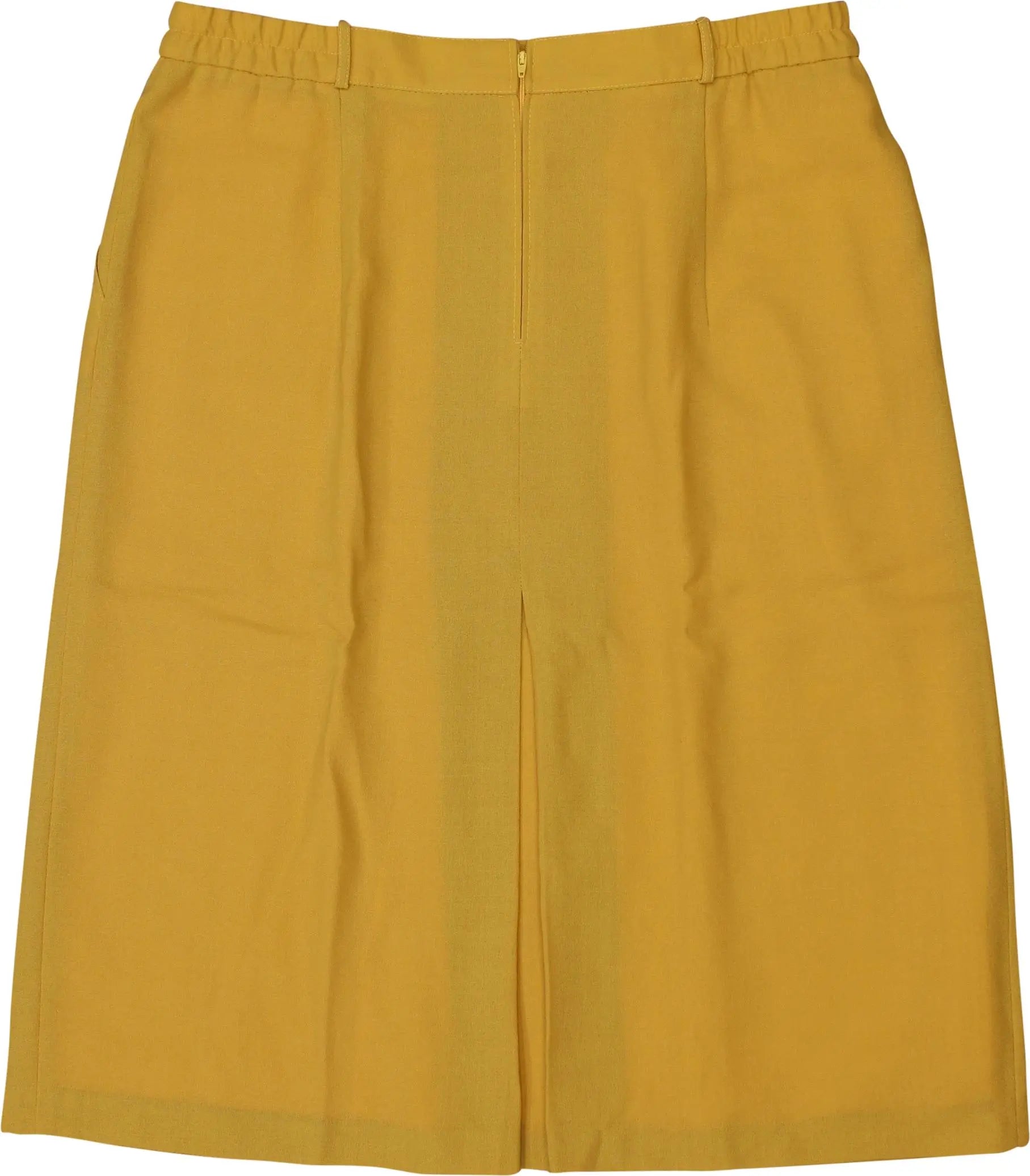 Unknown - Yellow Wool Blend Skirt- ThriftTale.com - Vintage and second handclothing