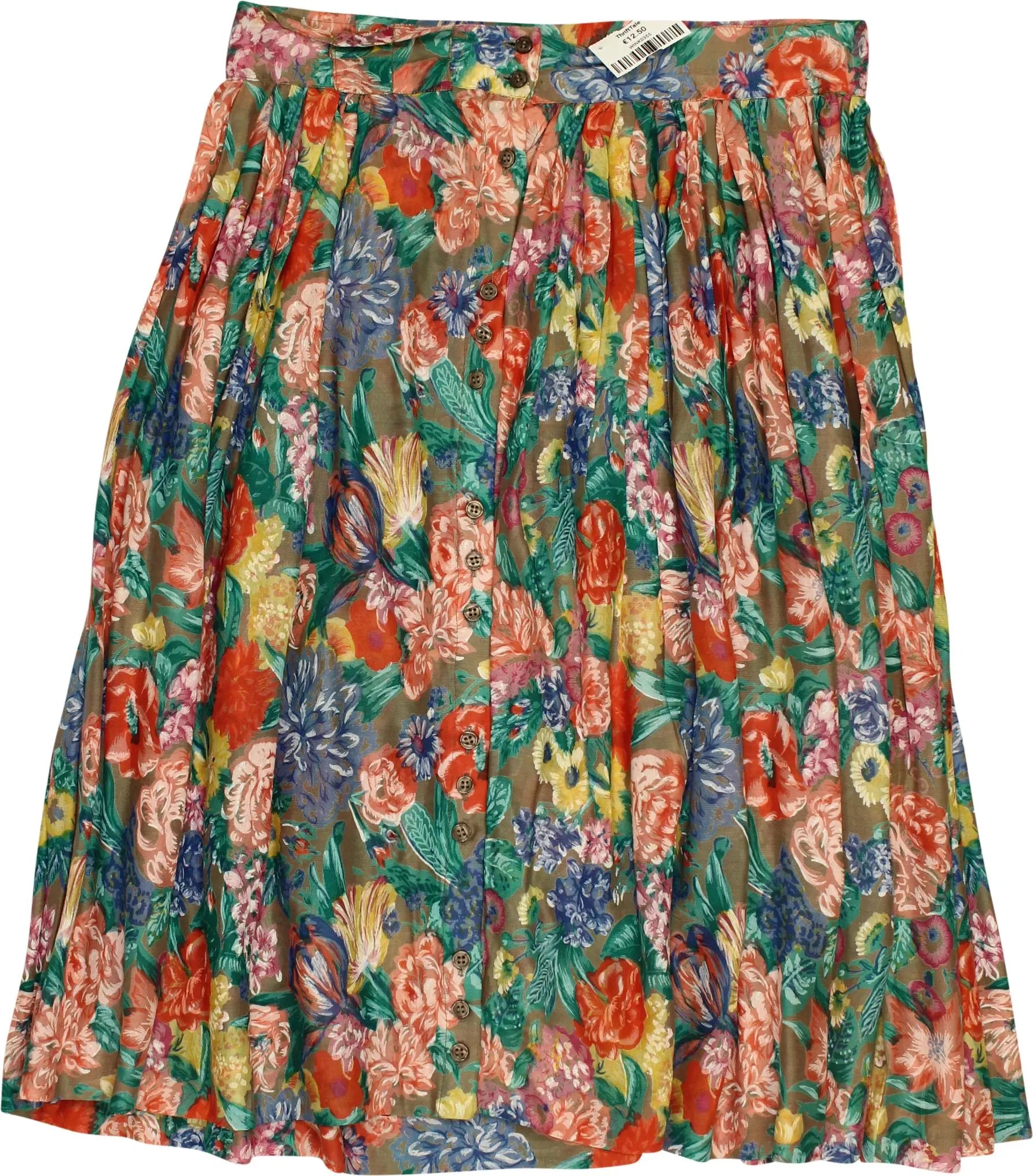Usha - See Trough Floral Skirt- ThriftTale.com - Vintage and second handclothing