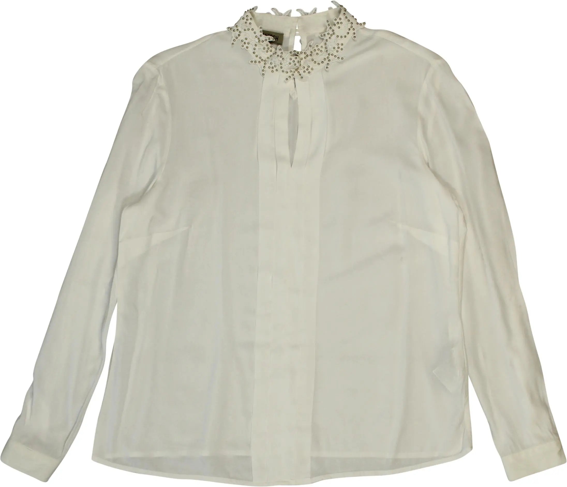 Uta Raasch - White Blouse with Embroidered Collar- ThriftTale.com - Vintage and second handclothing
