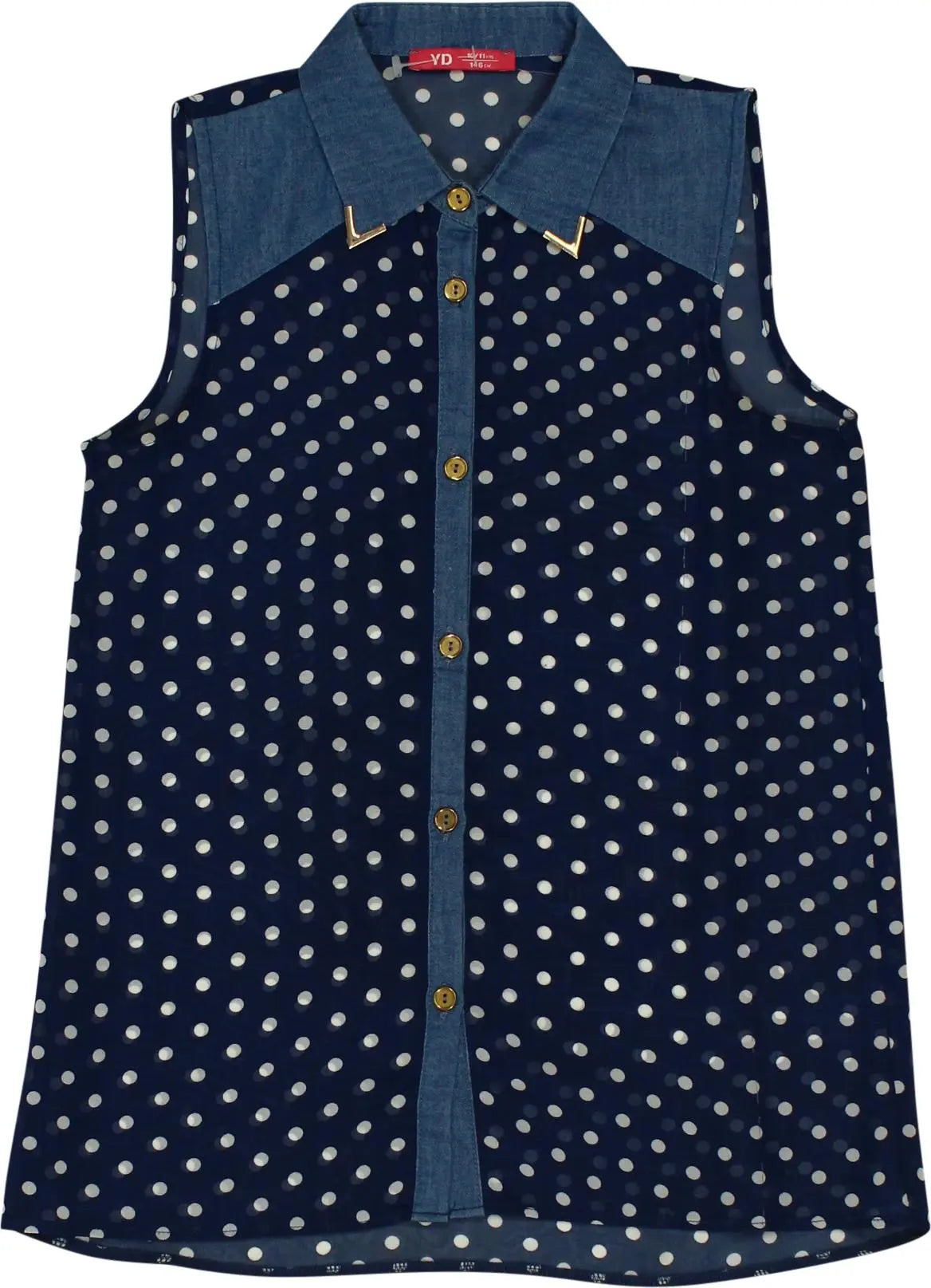 VD - Polka Dot Top- ThriftTale.com - Vintage and second handclothing