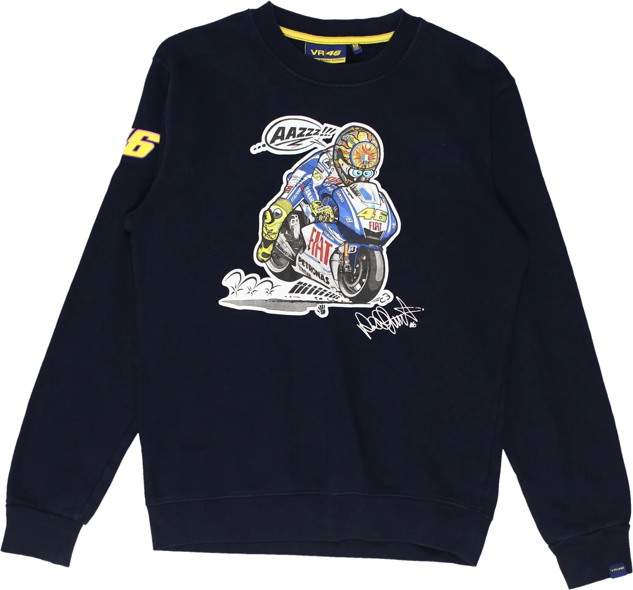 VR46 - Blue Sweater- ThriftTale.com - Vintage and second handclothing