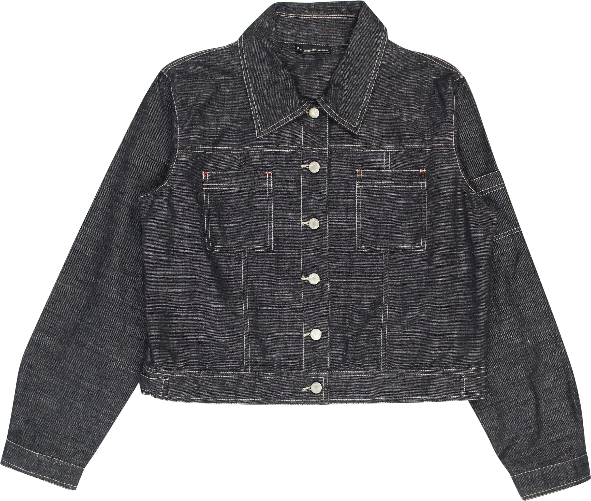 V&D - Cropped Denim Jacket- ThriftTale.com - Vintage and second handclothing