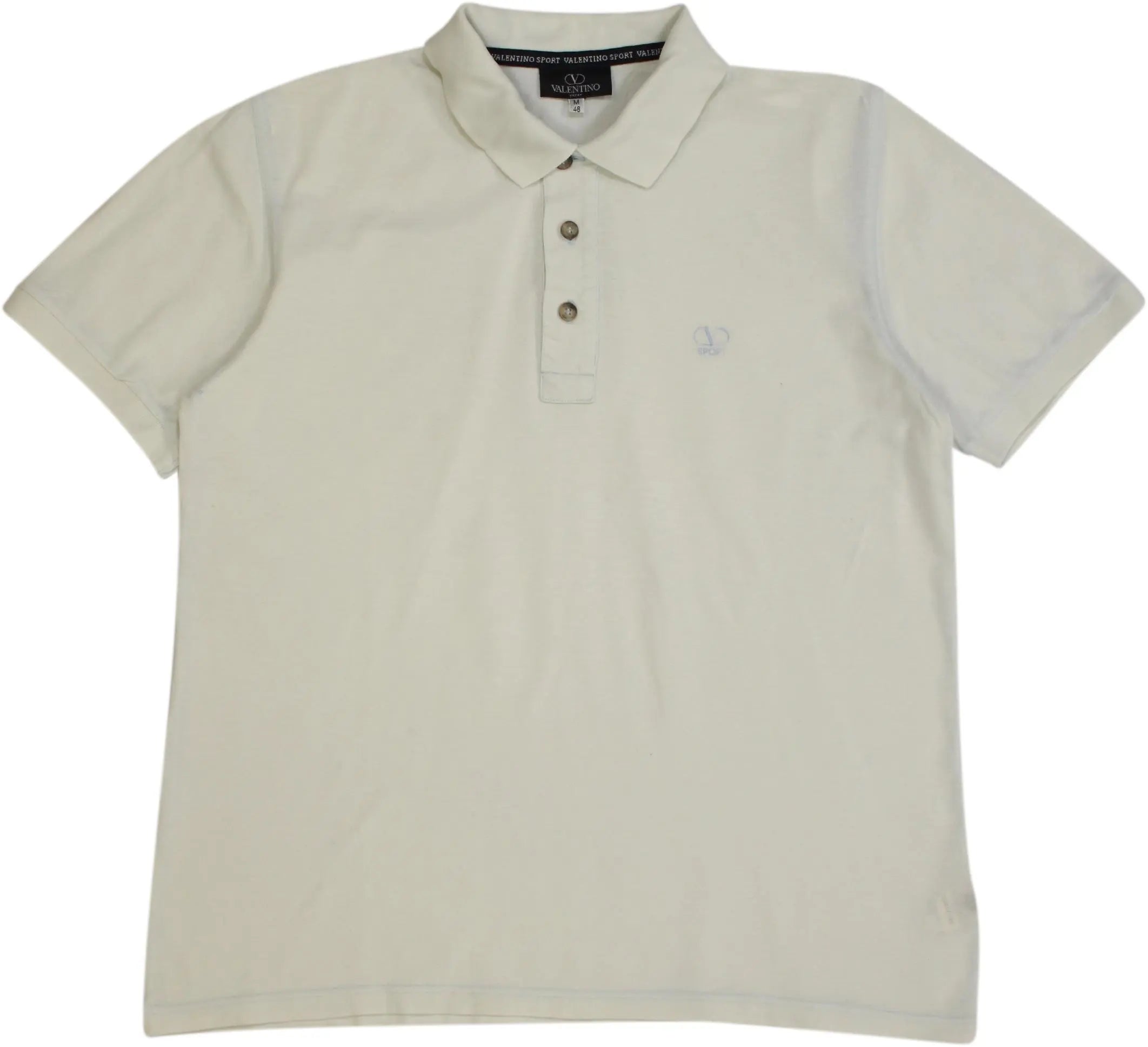 Valentino - White Polo Shirt by Valentino Sport- ThriftTale.com - Vintage and second handclothing