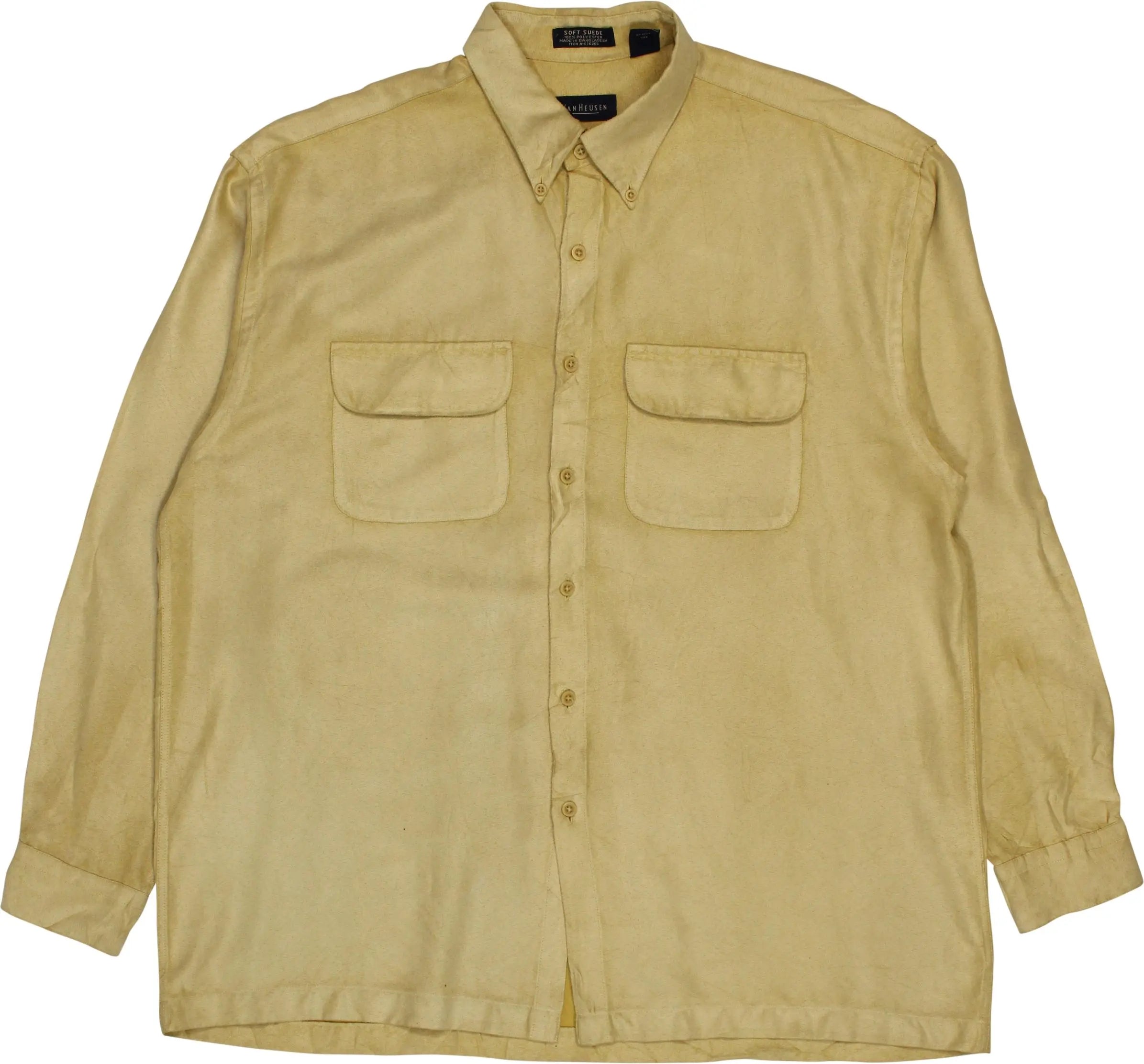 Van Heusen - Beige Shirt- ThriftTale.com - Vintage and second handclothing