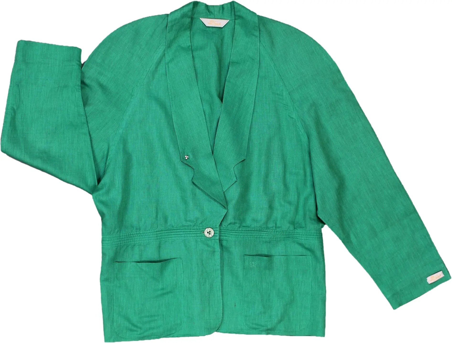 Van Laack - Green Linen Blazer- ThriftTale.com - Vintage and second handclothing