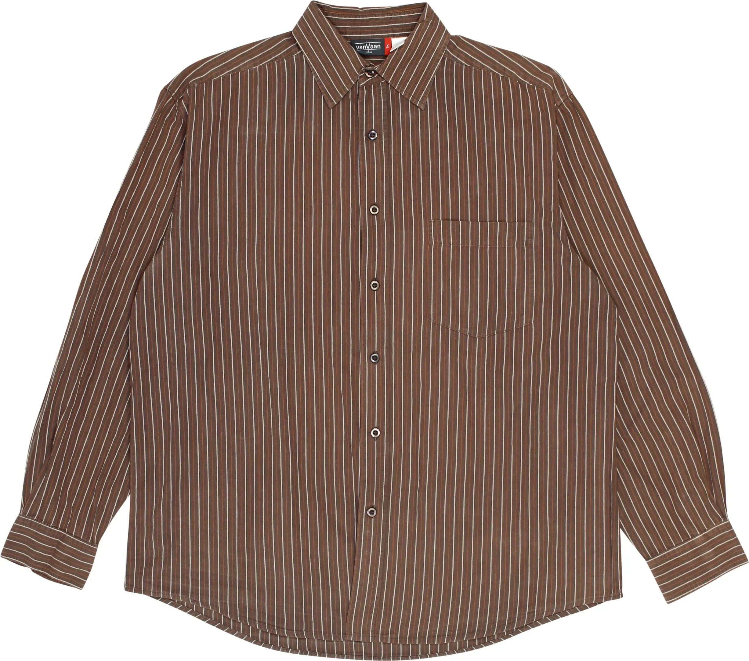 Van Vaan - Brown Striped Shirt- ThriftTale.com - Vintage and second handclothing