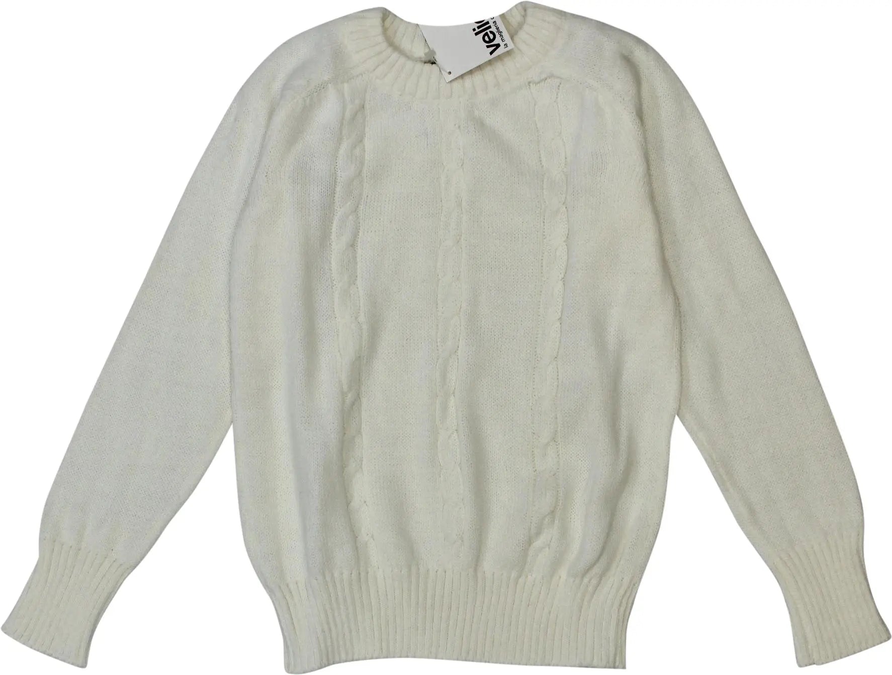 Velicren - White Sweater- ThriftTale.com - Vintage and second handclothing