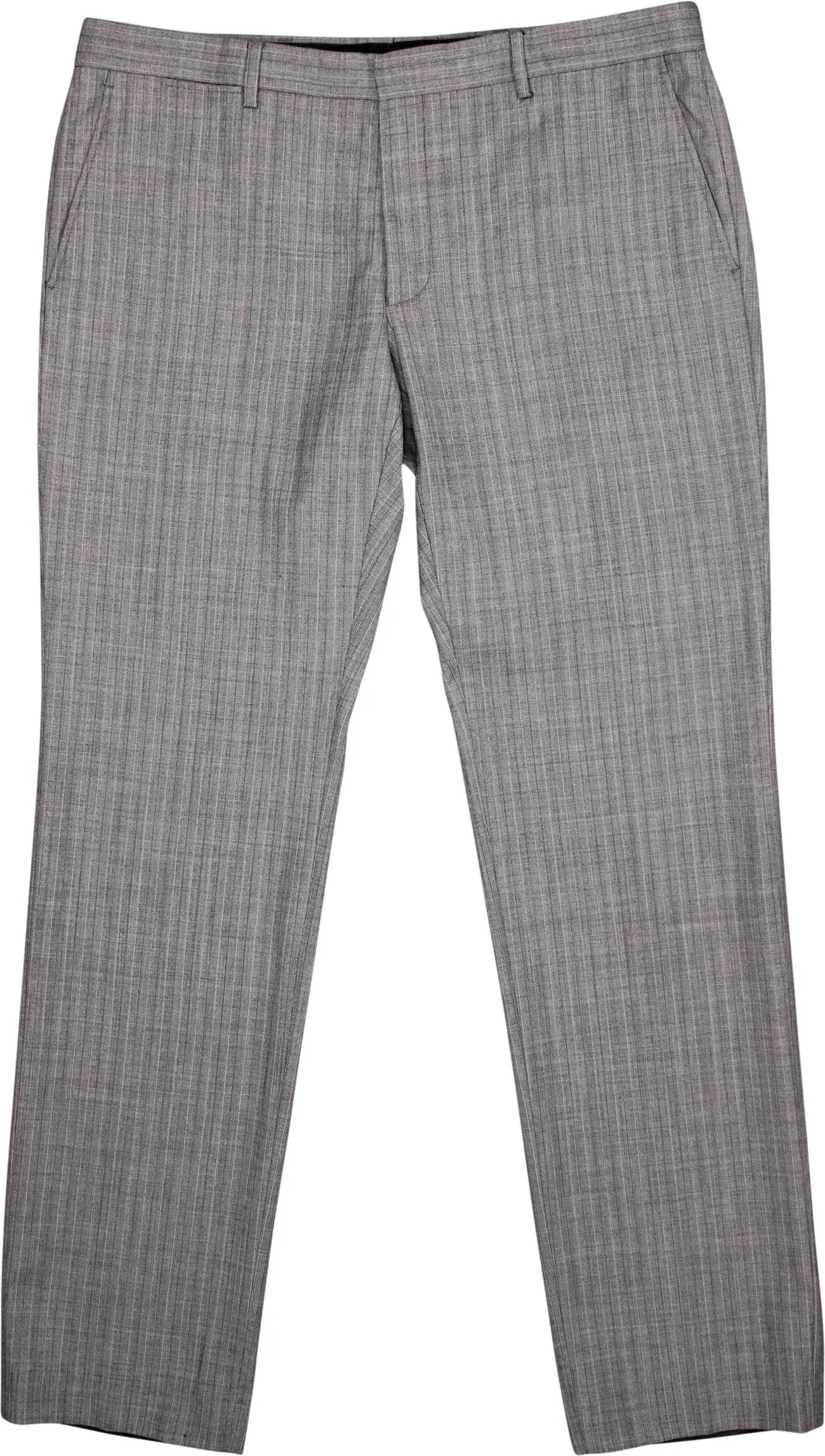Versace - Grey Striped Trousers by Versace- ThriftTale.com - Vintage and second handclothing