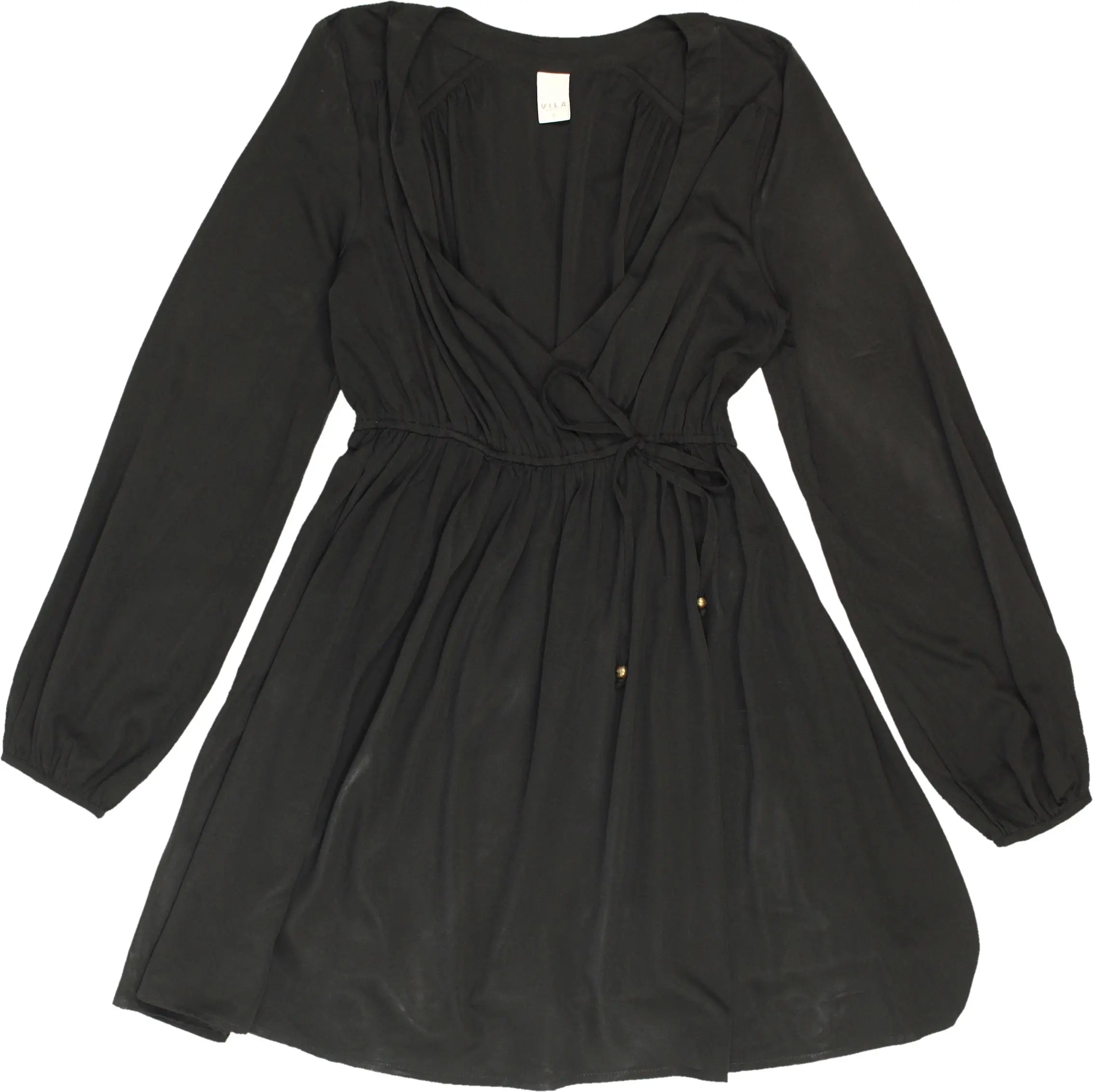 Vila - Black Dress- ThriftTale.com - Vintage and second handclothing