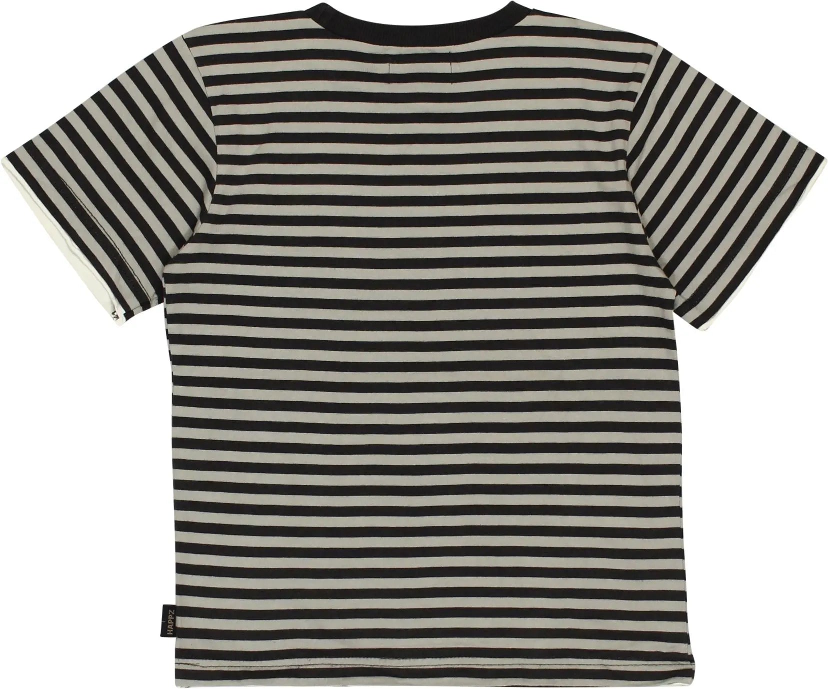 Villa Happz - Striped T-Shirt- ThriftTale.com - Vintage and second handclothing