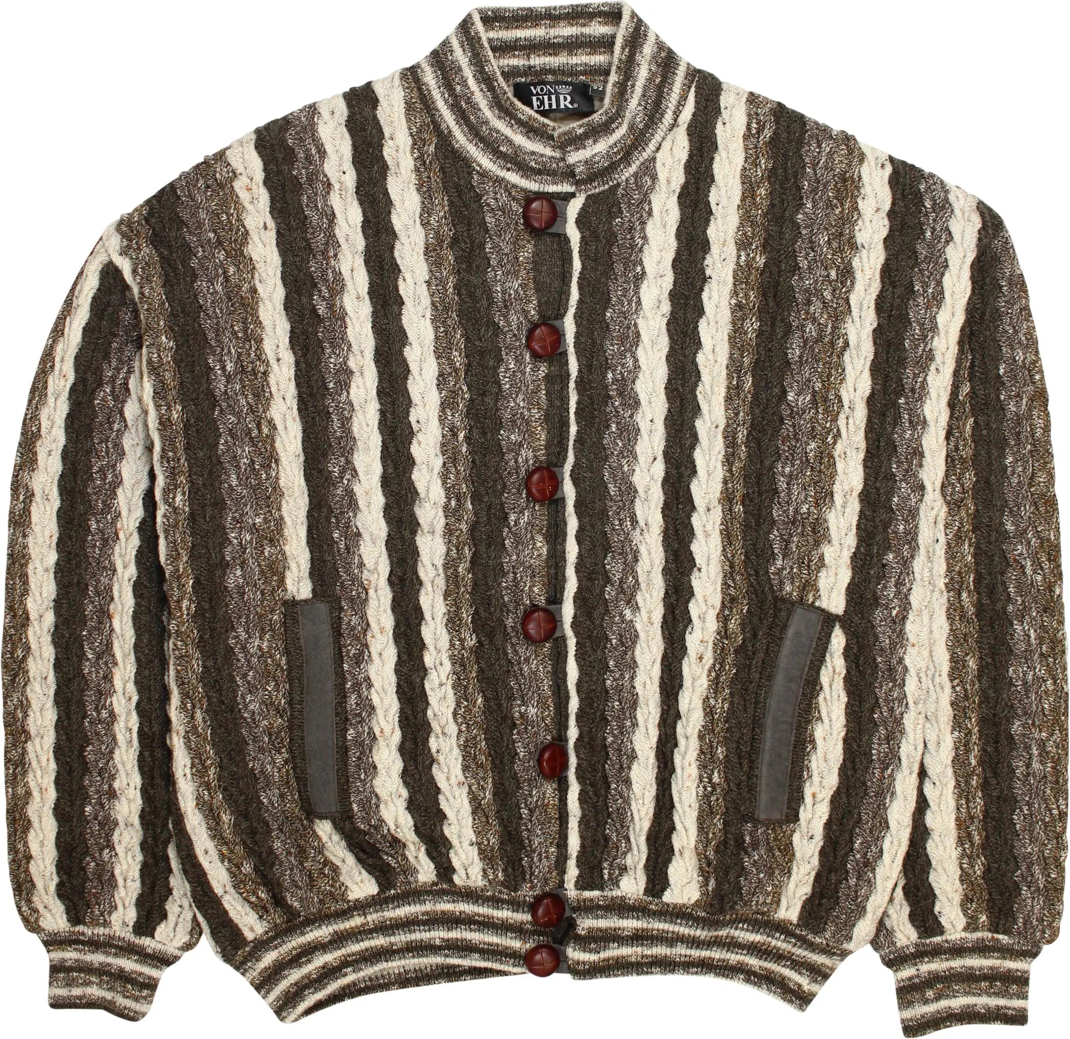 Von Ehr - 80s Heavy Knitted Cardigan- ThriftTale.com - Vintage and second handclothing